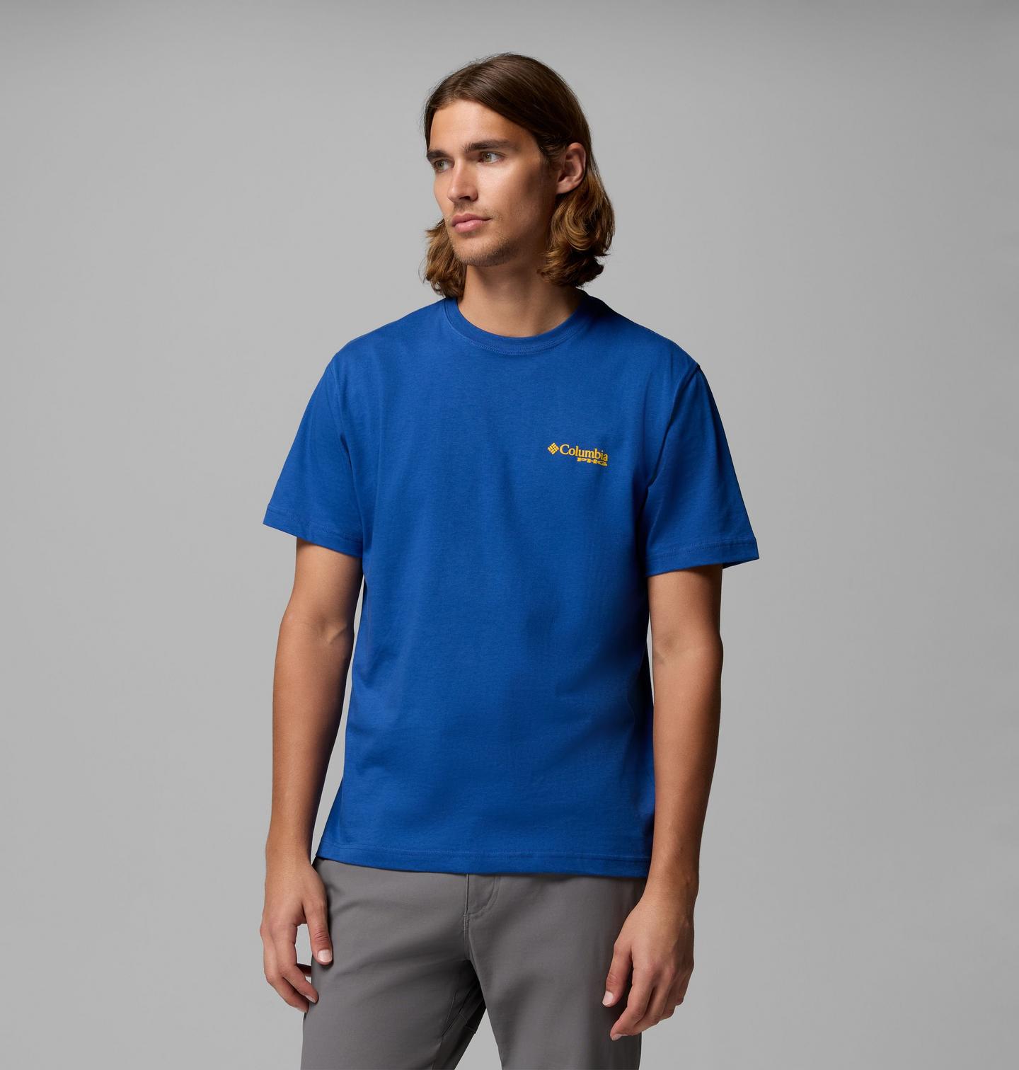 Мужская футболка Columbia Marques Flag Br PHG Short Sleeve, цвет: Синий — фото 3