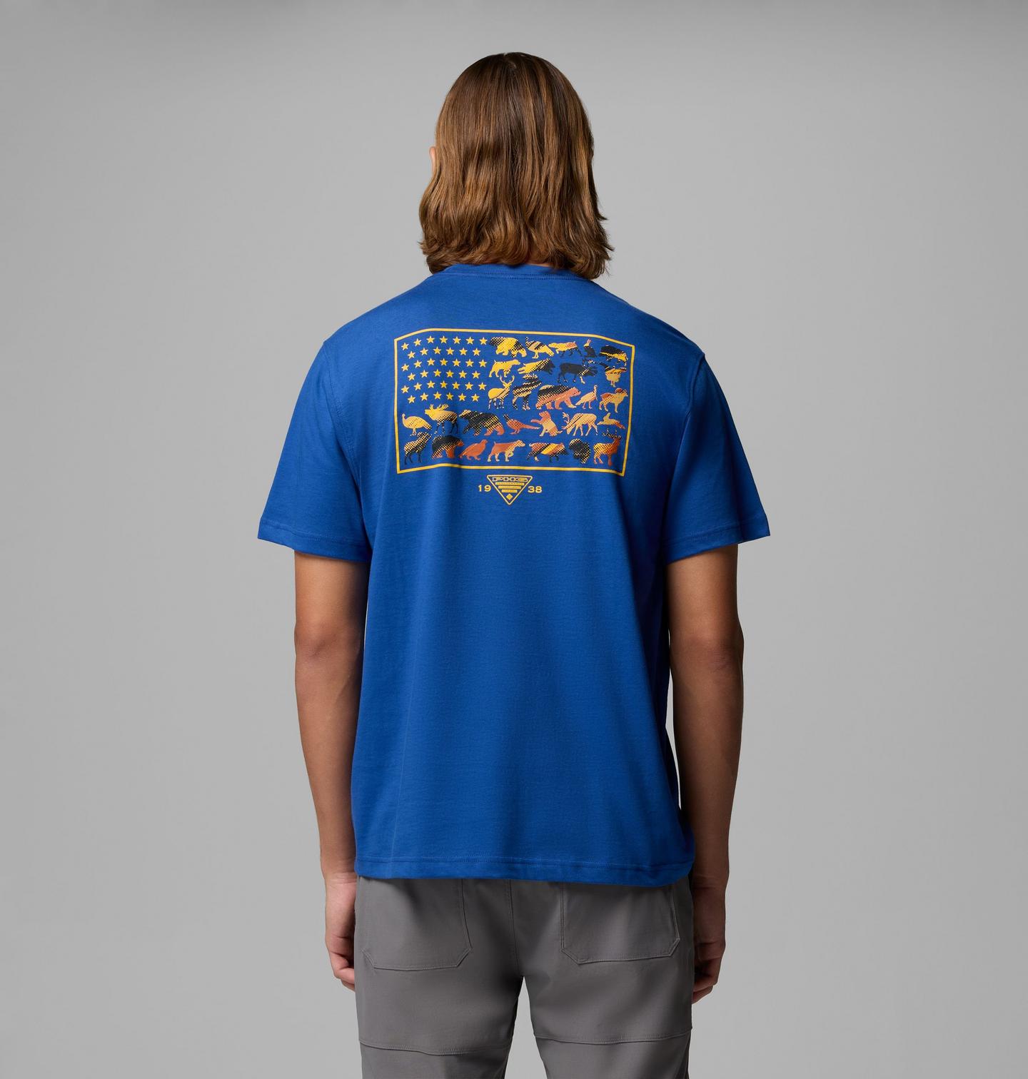 Мужская футболка Columbia Marques Flag Br PHG Short Sleeve, цвет: Синий — фото 1