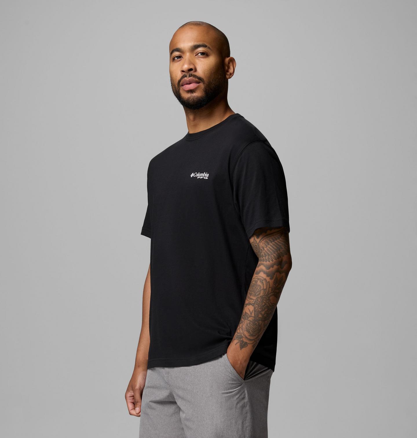 Мужская футболка Columbia Matti Boat PFG Short Sleeve, цвет: Чёрный — фото 4