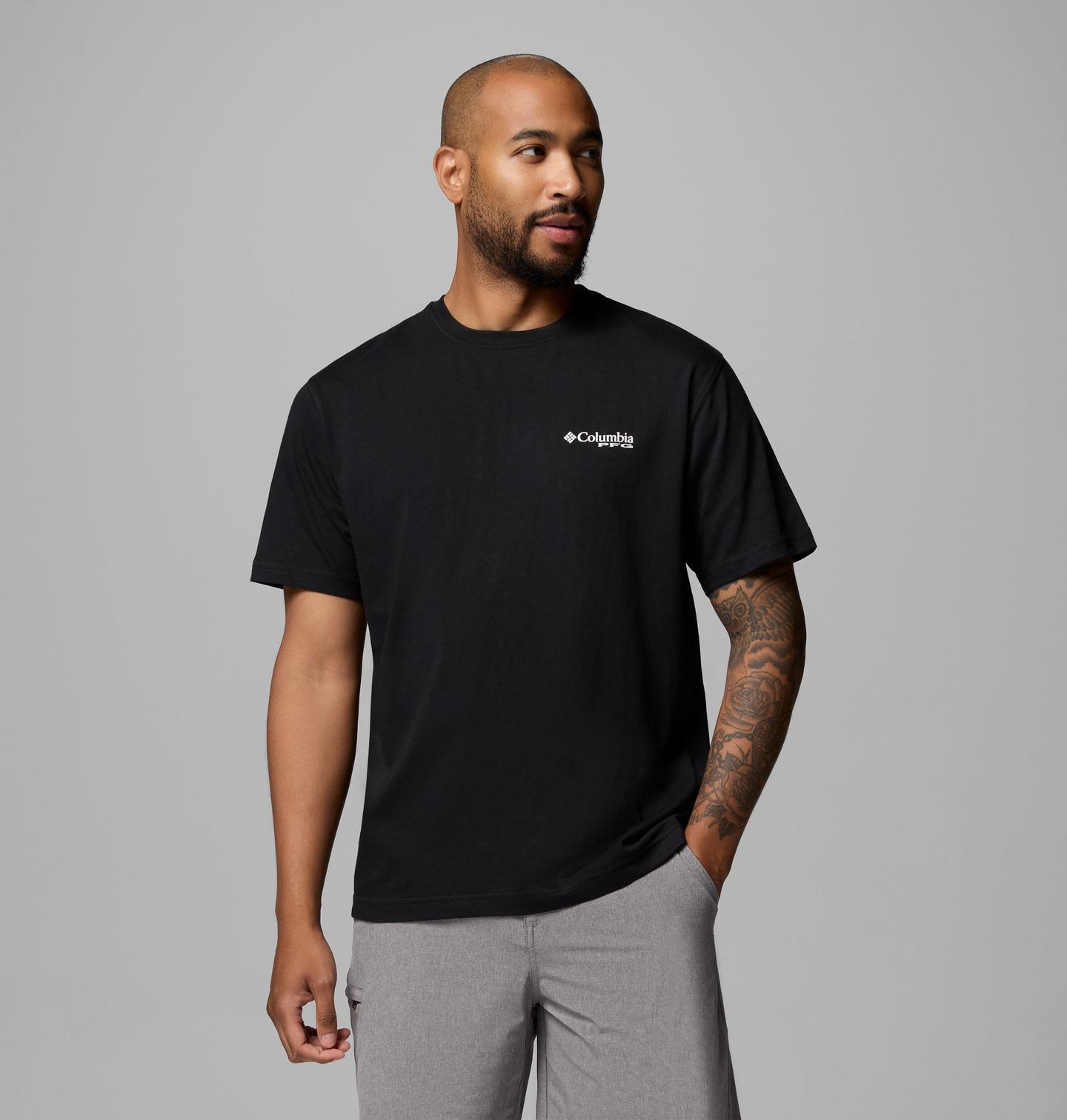 Мужская футболка Columbia Matti Boat PFG Short Sleeve, цвет: Чёрный — фото 3