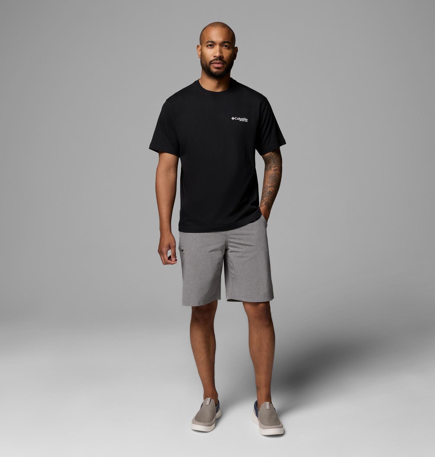 Мужская футболка Columbia Matti Boat PFG Short Sleeve, цвет: Чёрный — фото 2