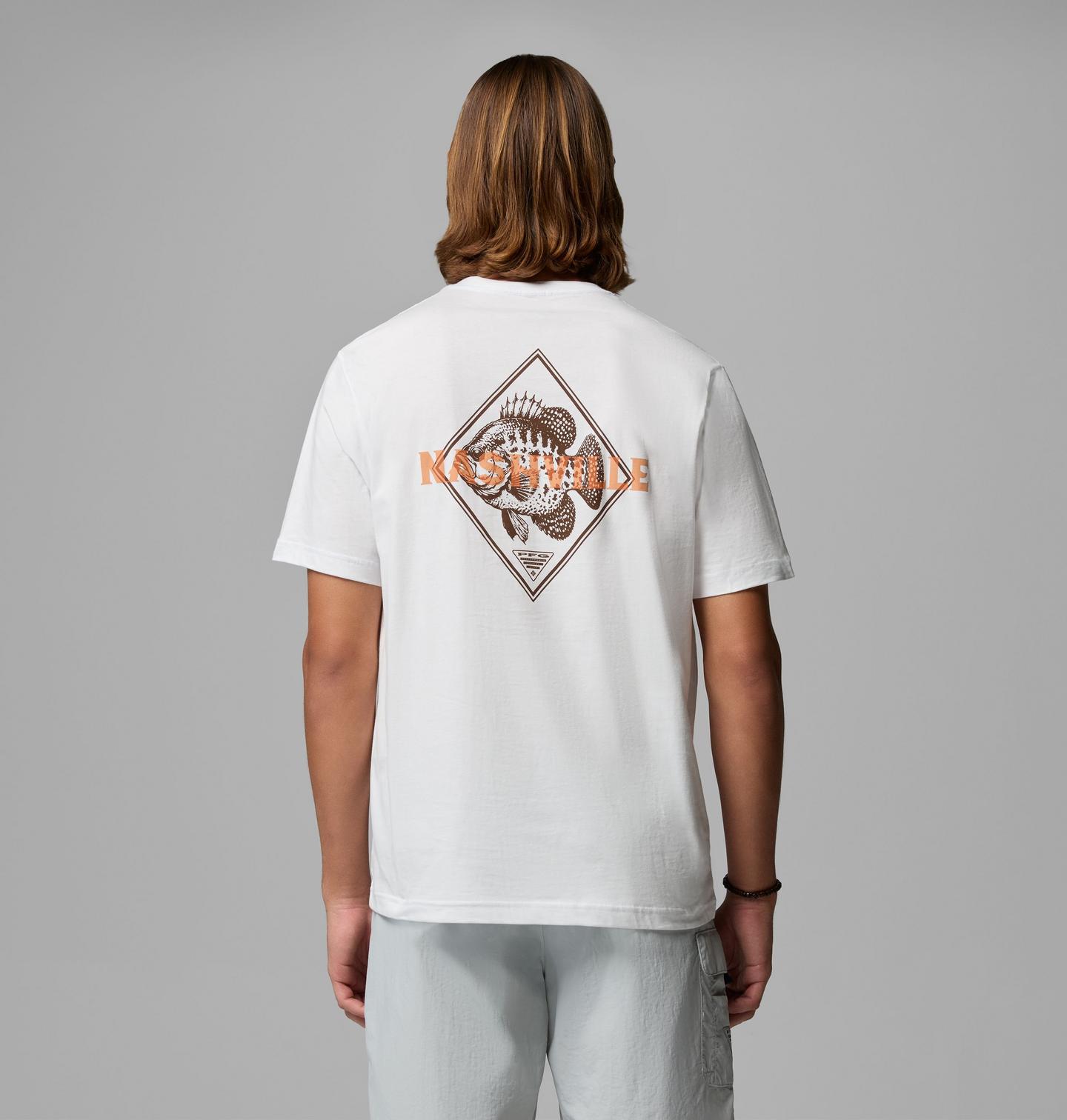 Мужская футболка Columbia Nashville TN PFG Short Sleeve, цвет: Белый — фото 1