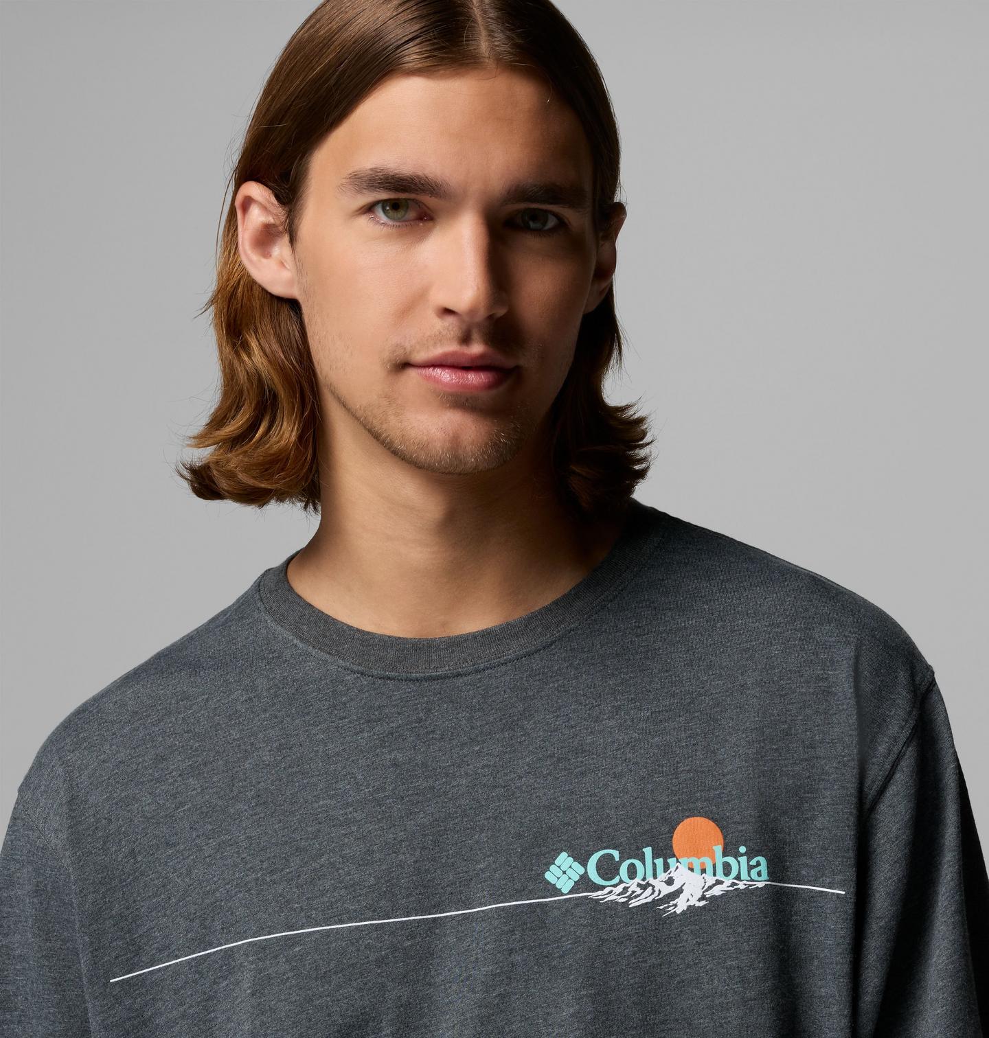 Мужская футболка Columbia Roped CSC Short Sleeve, цвет: Угольный меланжевый — фото 4