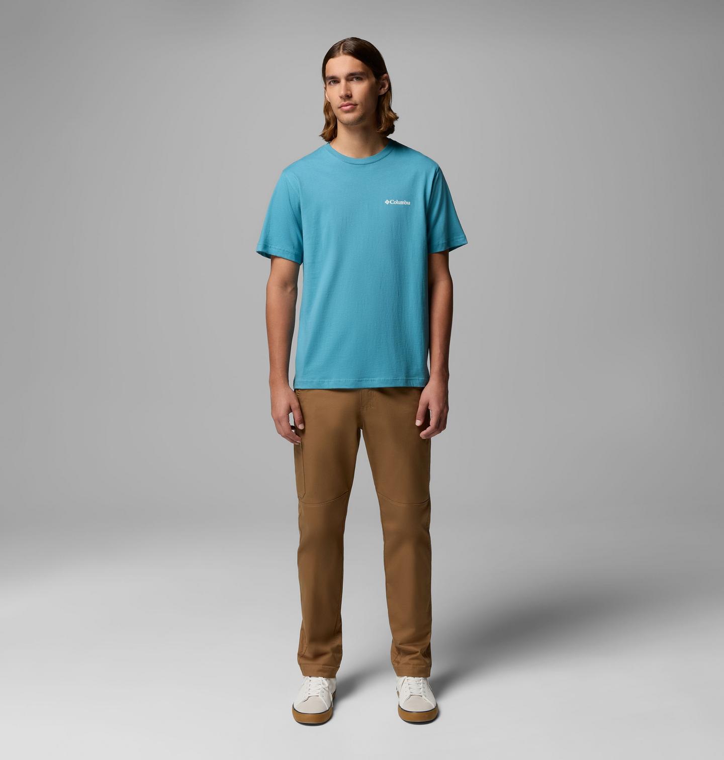 Мужская футболка Columbia Stuart Sustain CSC Short Sleeve, цвет: Синий — фото 2