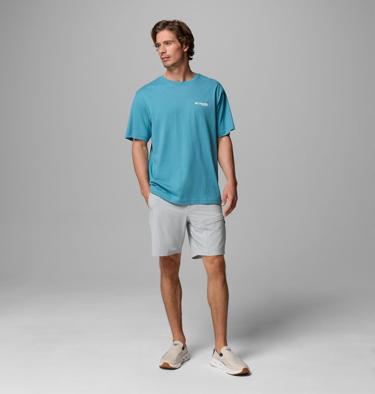 Мужская футболка Columbia Trebcast PFG Short Sleeve, цвет: Синий — фото 2