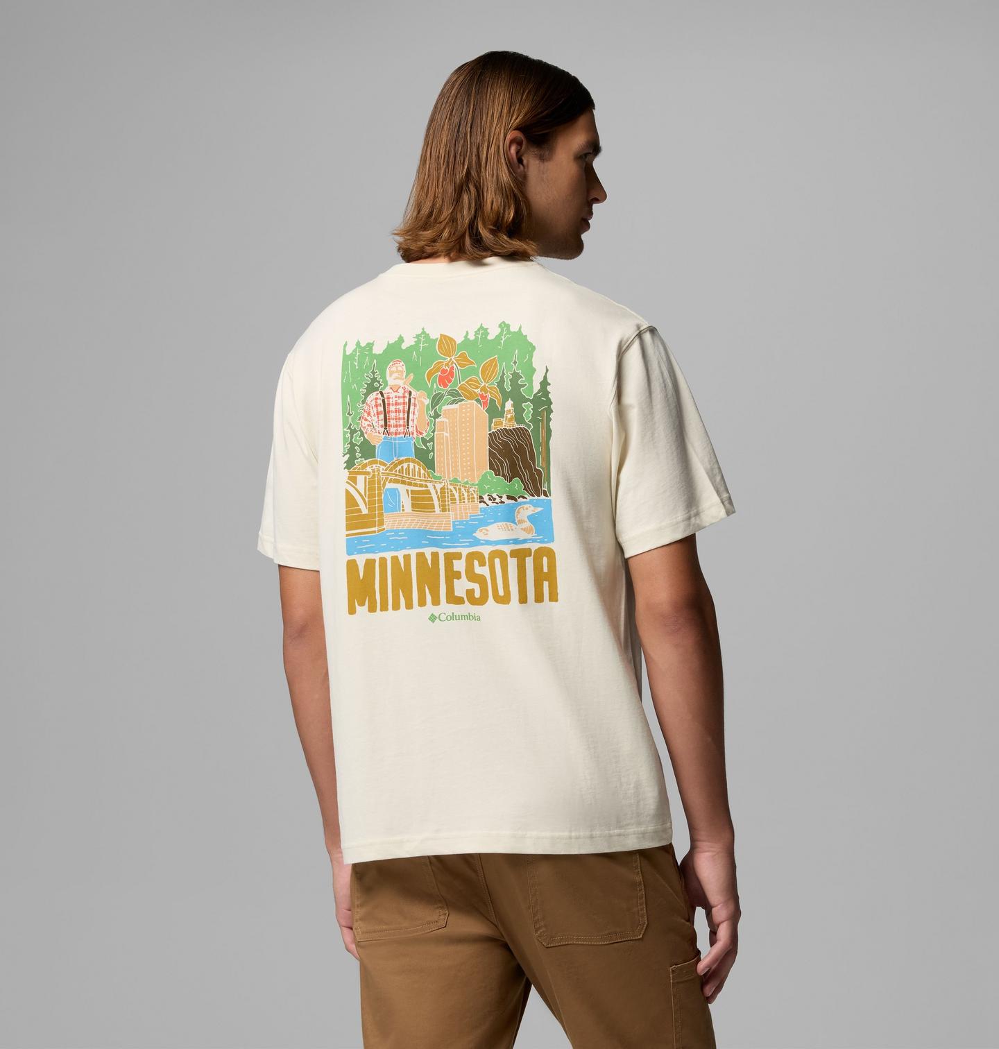 Мужская футболка Columbia Wilbert MN CSC Short Sleeve, цвет: Меловой — фото 1