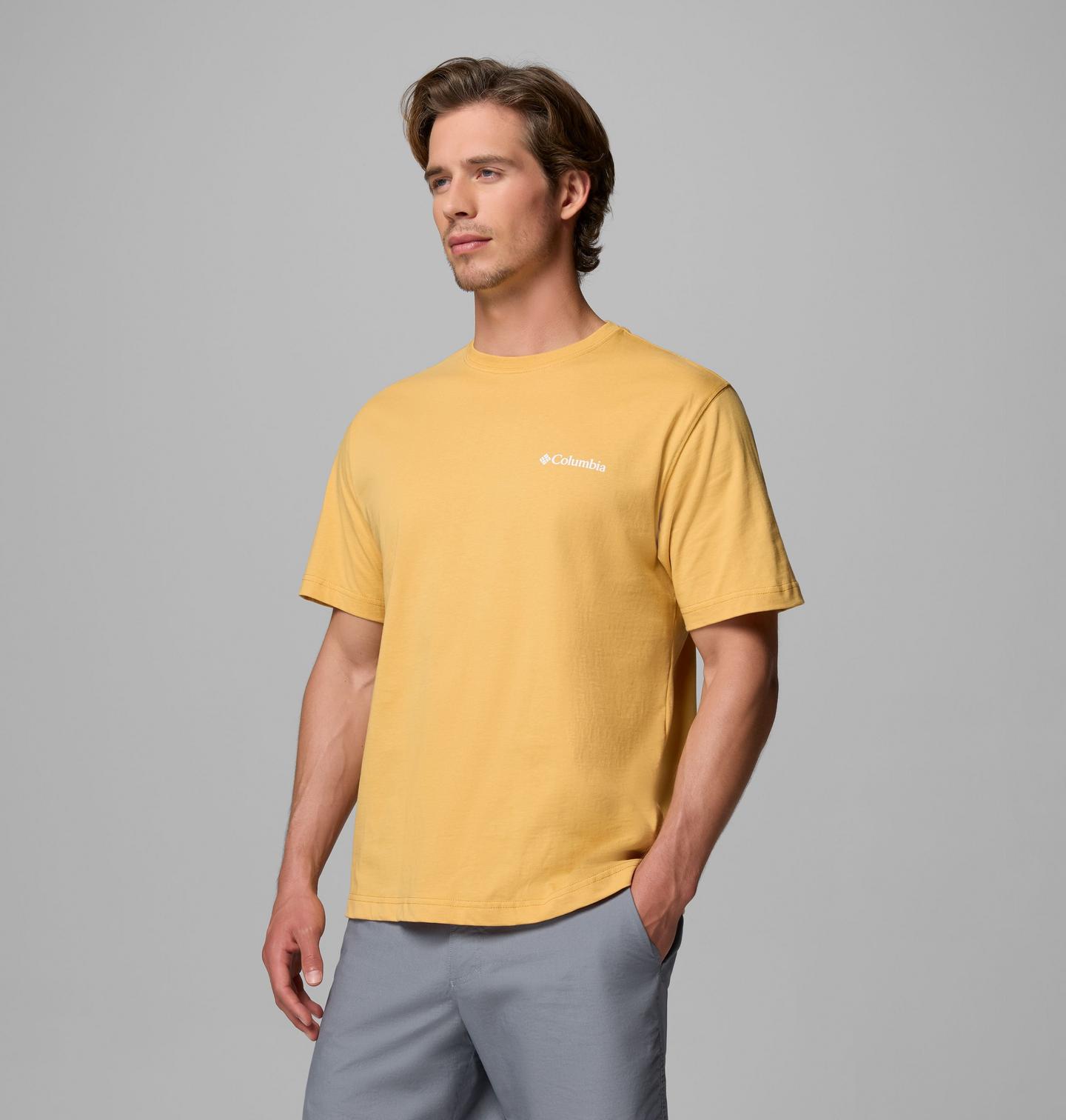 Мужская футболка Columbia Willie Bear CSC Short Sleeve, цвет: Горчичный — фото 3