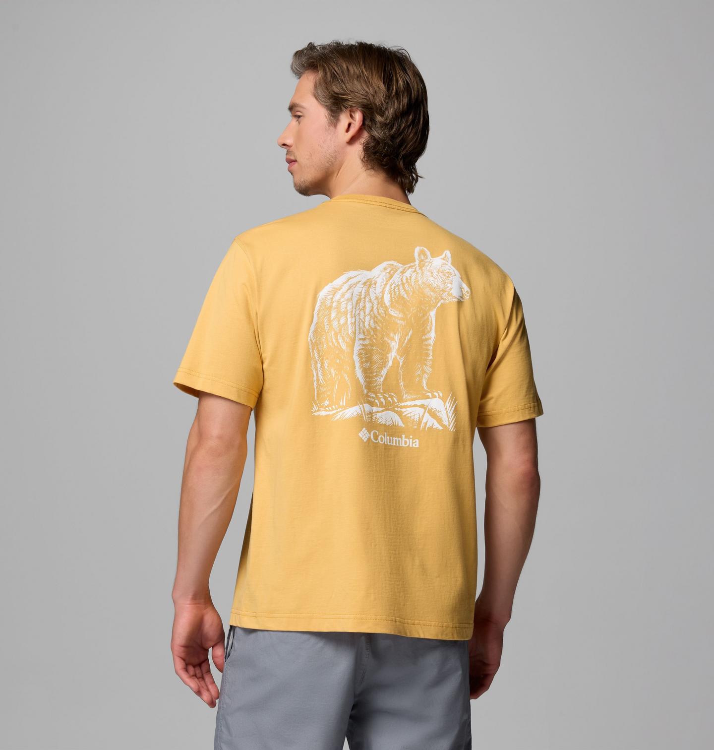 Мужская футболка Columbia Willie Bear CSC Short Sleeve, цвет: Горчичный — фото 1