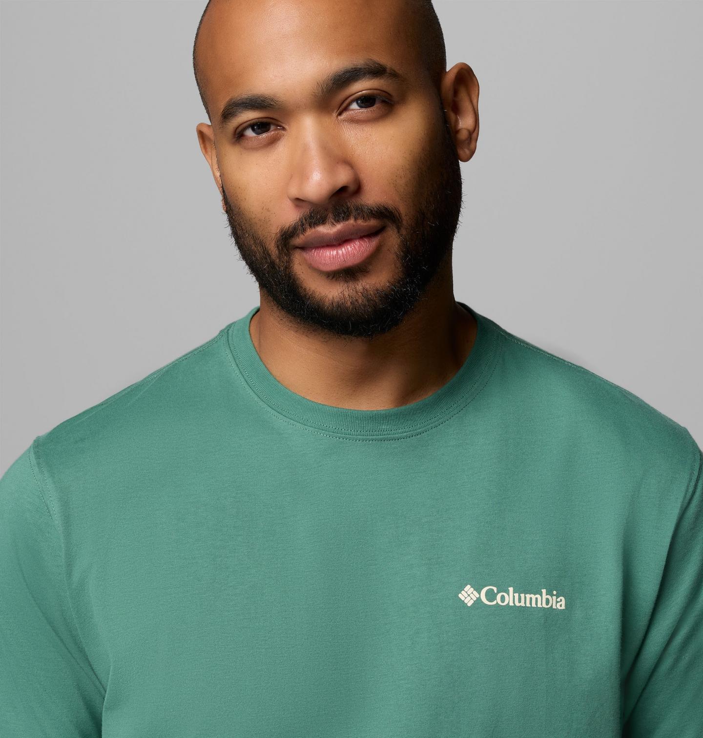 Мужская футболка Columbia Yodel Coyote CSC Short Sleeve, цвет: Зелёный — фото 4