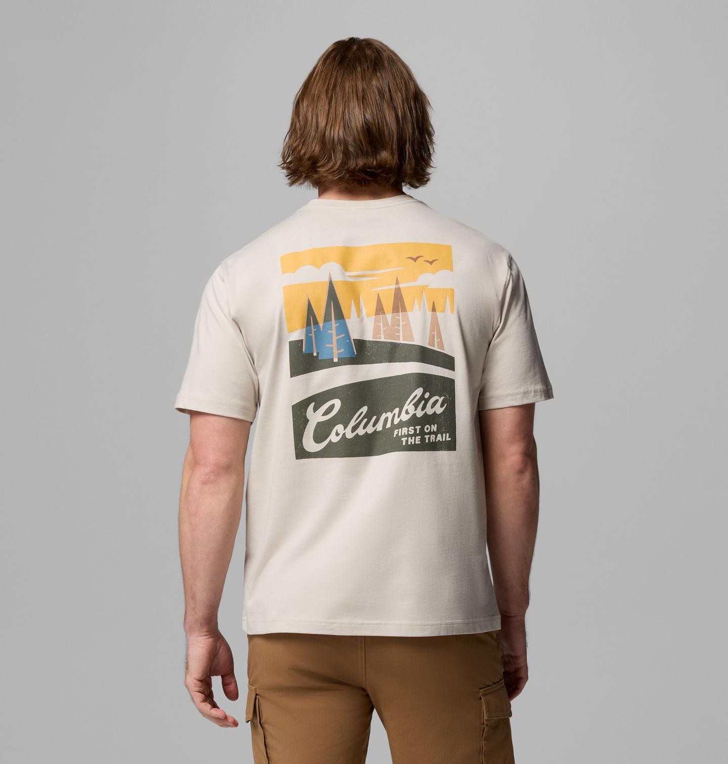 Мужская футболка Columbia Trailmix CSC, цвет: Серо-бежевый — фото 1