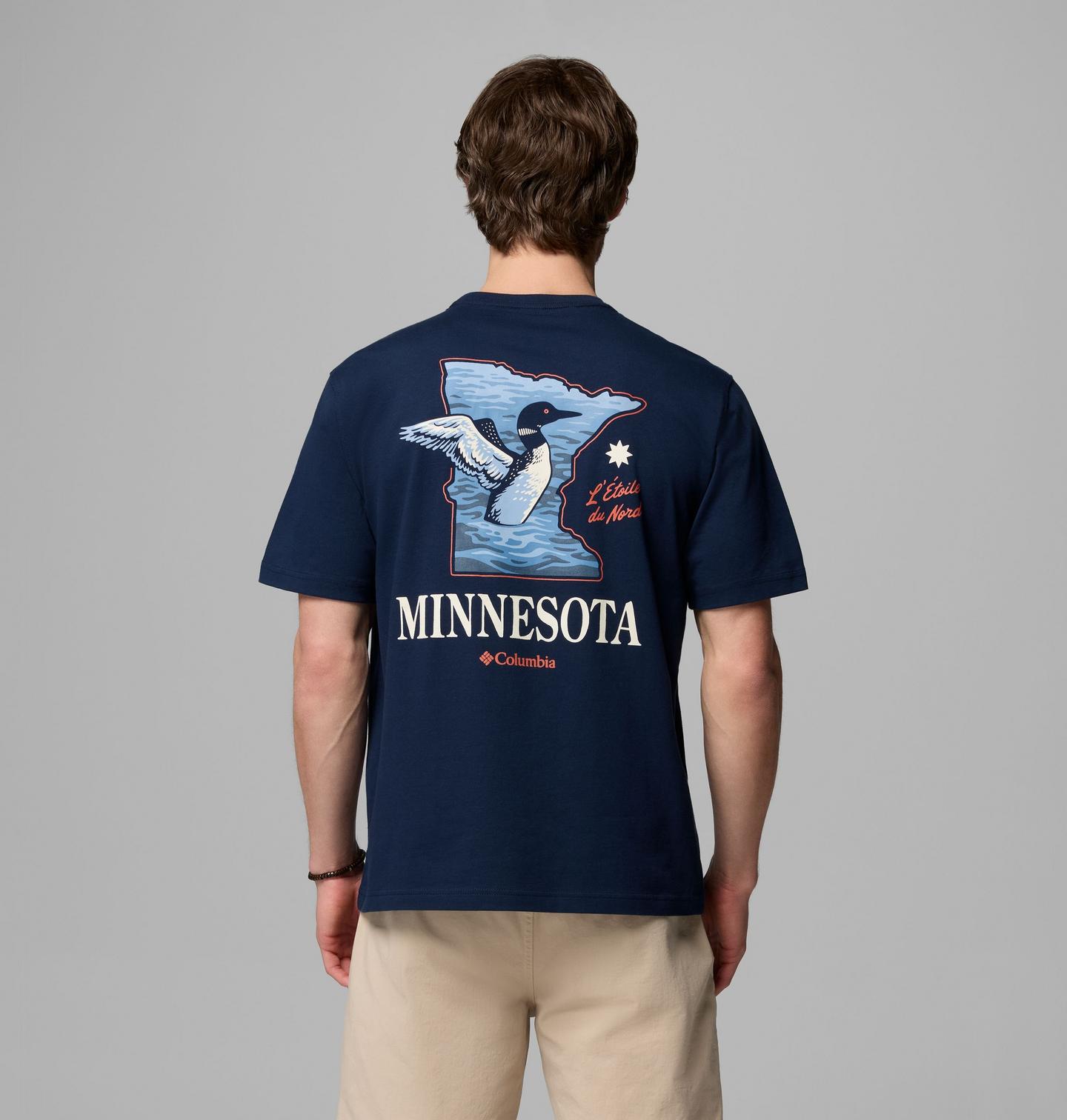 Мужская футболка Columbia Minnesota Loon Graphic, цвет: Тёмно-синий — фото 1