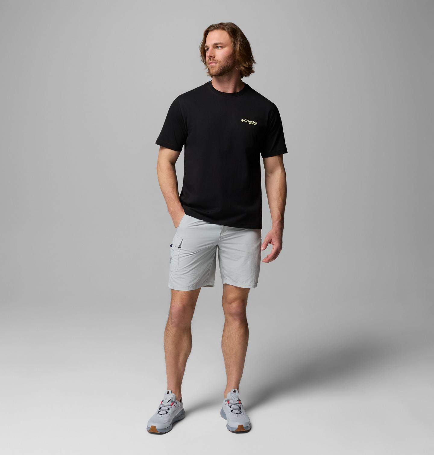 Мужская футболка Columbia Jawsdrop Shark PFG, цвет: Чёрный — фото 2