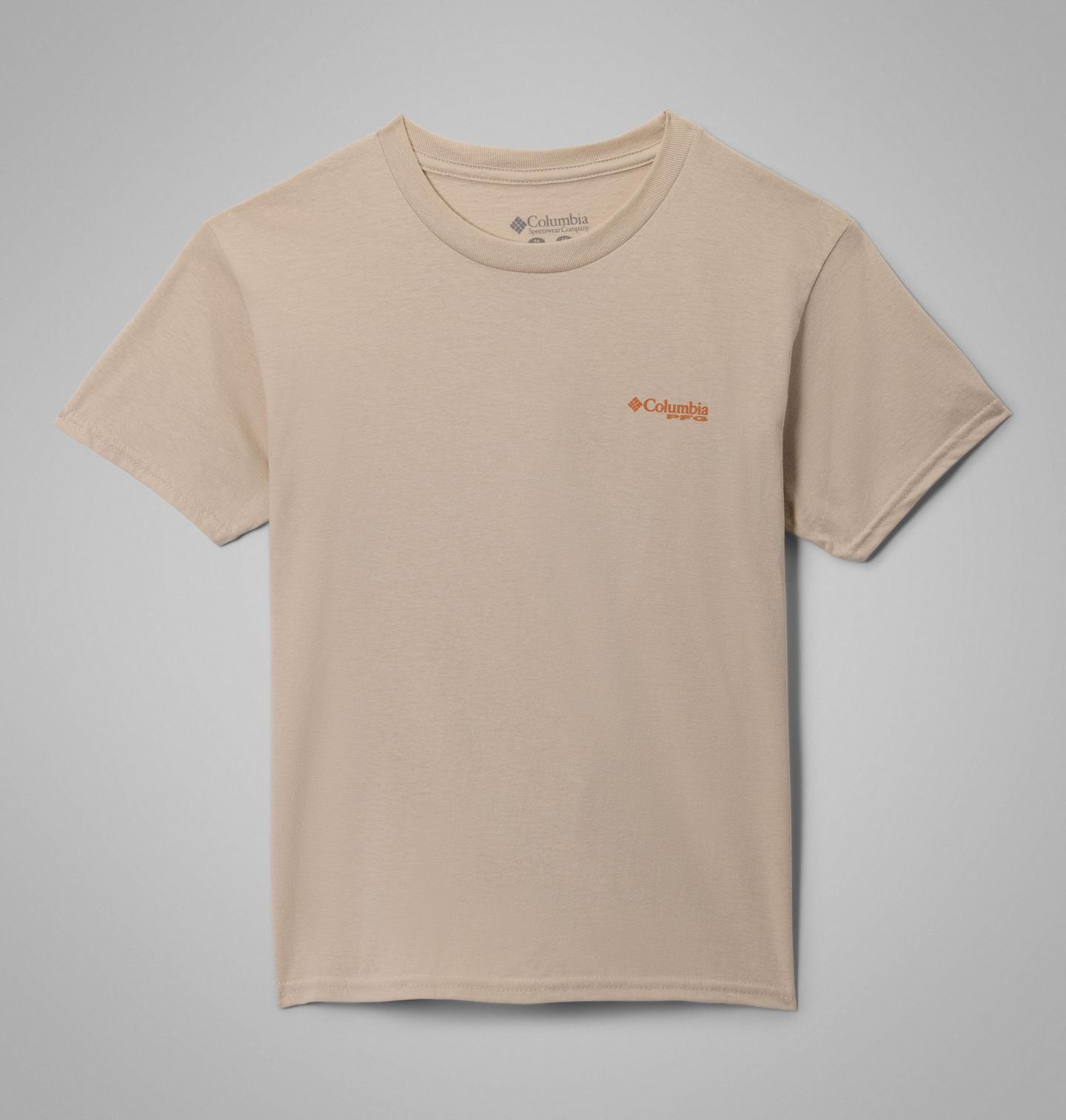 Детская футболка Columbia Bigfoot PFG Short Sleeve, цвет: Серо-бежевый — фото 2