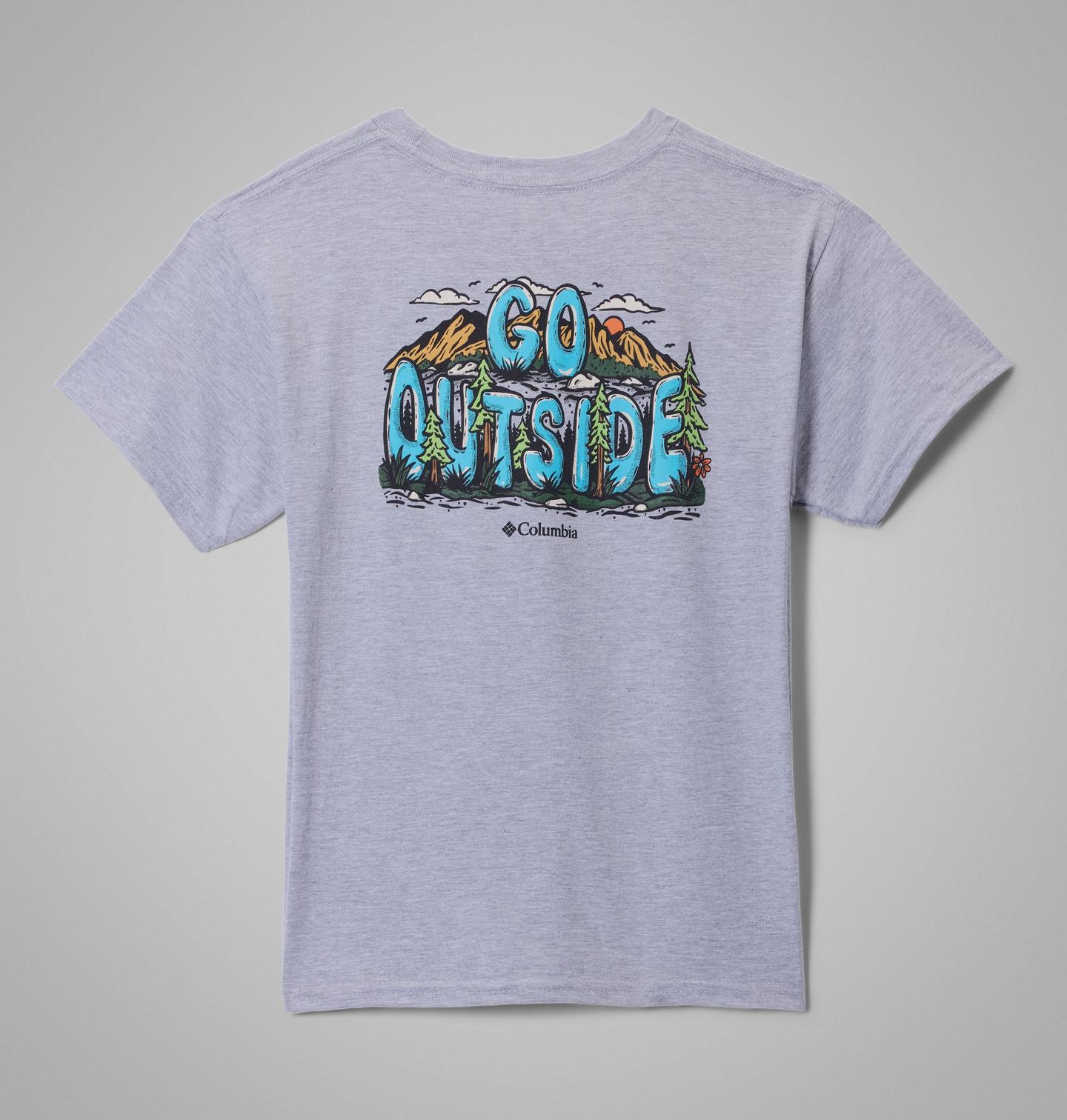 Детская футболка Columbia Go Out CSC Short Sleeve, цвет: Серый меланжевый — фото 1