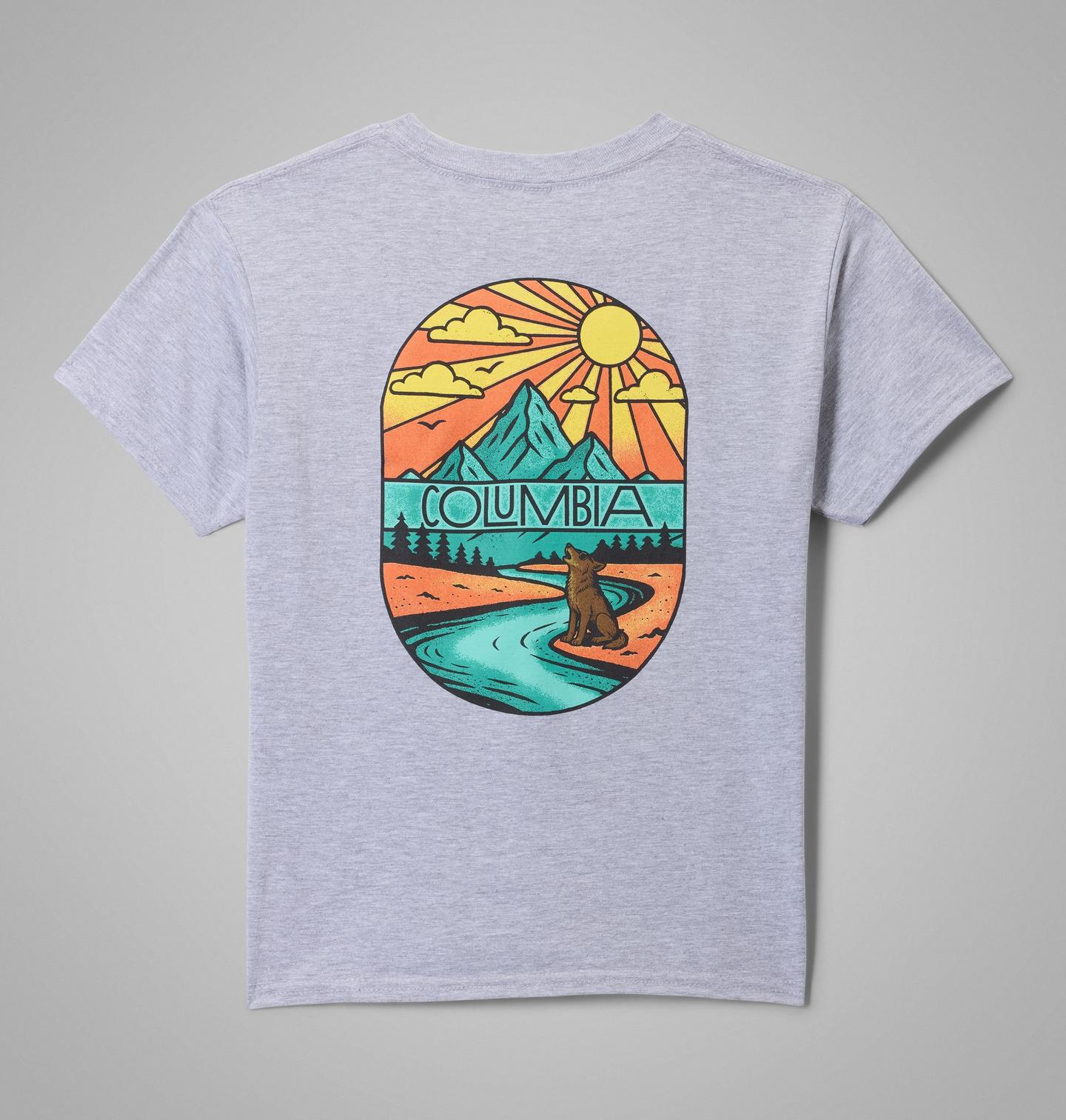 Детская футболка Columbia Sunhowl CSC Short Sleeve, цвет: Серый меланжевый — фото 1
