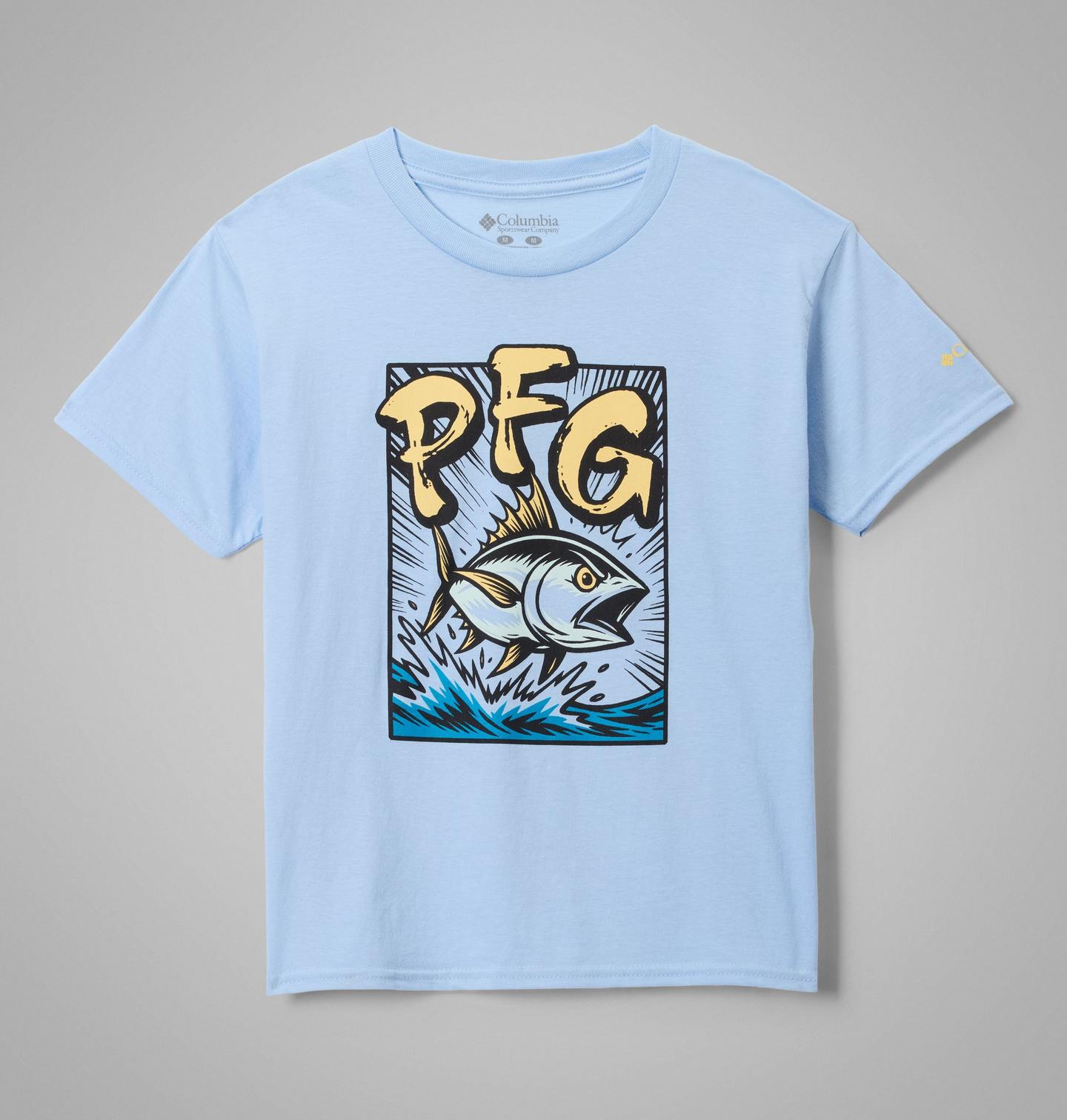 Детская футболка Columbia Yella PFG Short Sleeve Graphic, цвет: Молочный — фото 1