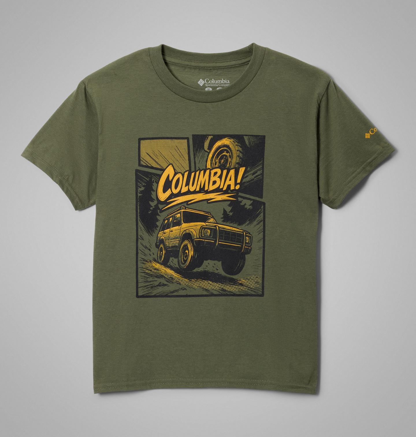 Детская футболка Columbia Comic Truck CSC Short Sleeve, цвет: Surplus — фото 1