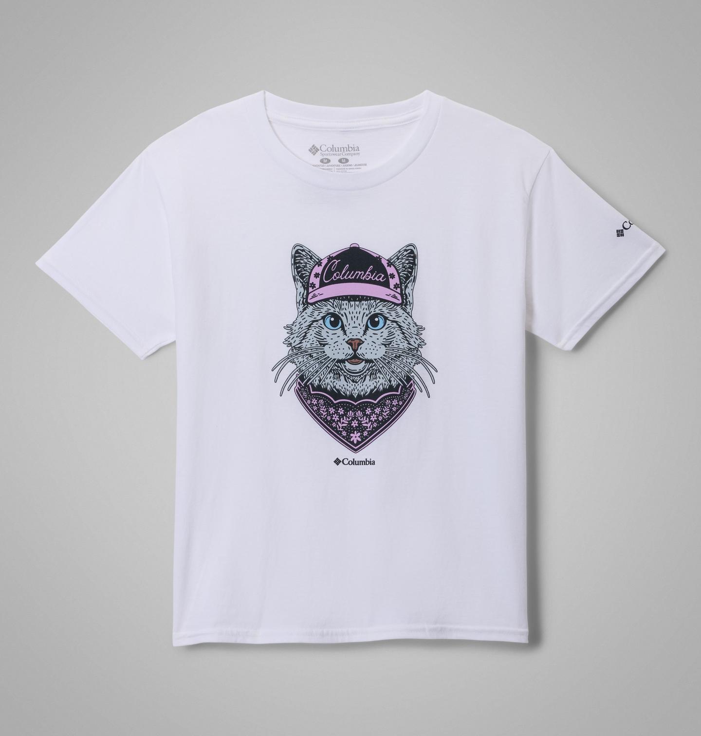 Детская футболка Columbia Ellie Cat CSC Short Sleeve, цвет: Белый — фото 1