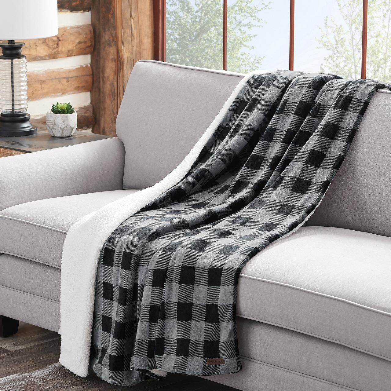 Reversible Sherpa Plush Throw 3