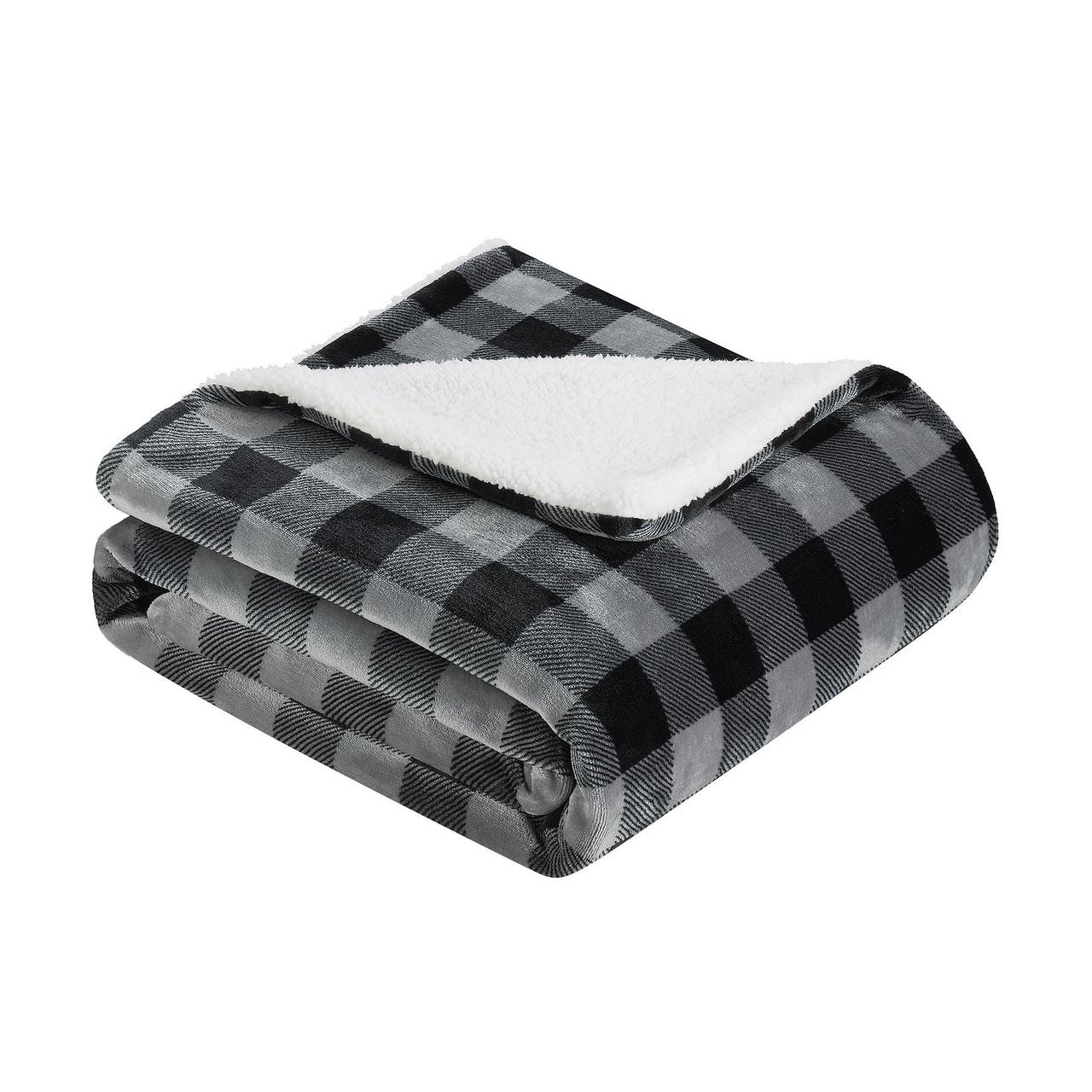Reversible Sherpa Plush Throw 1