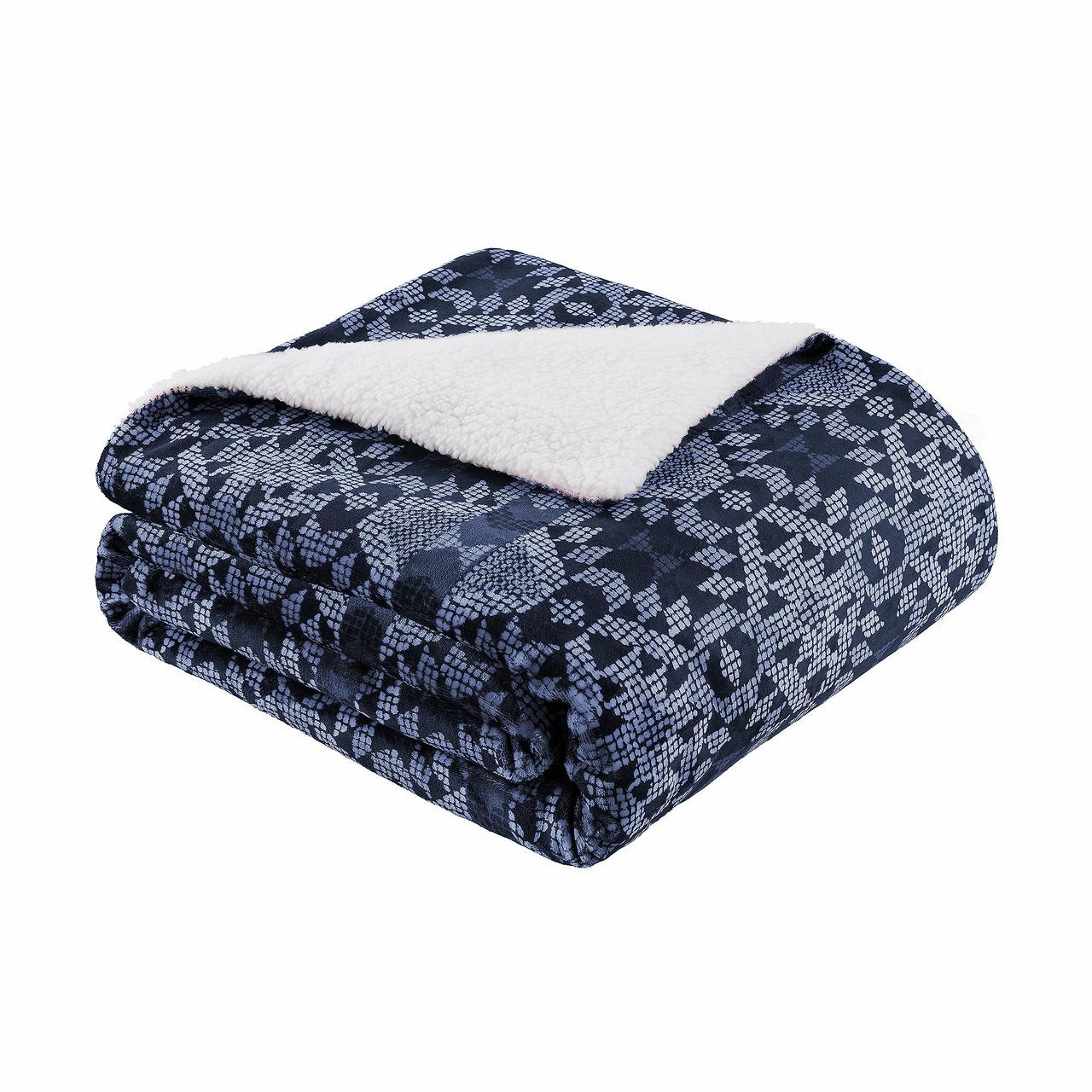 Reversible Sherpa Plush Throw 1