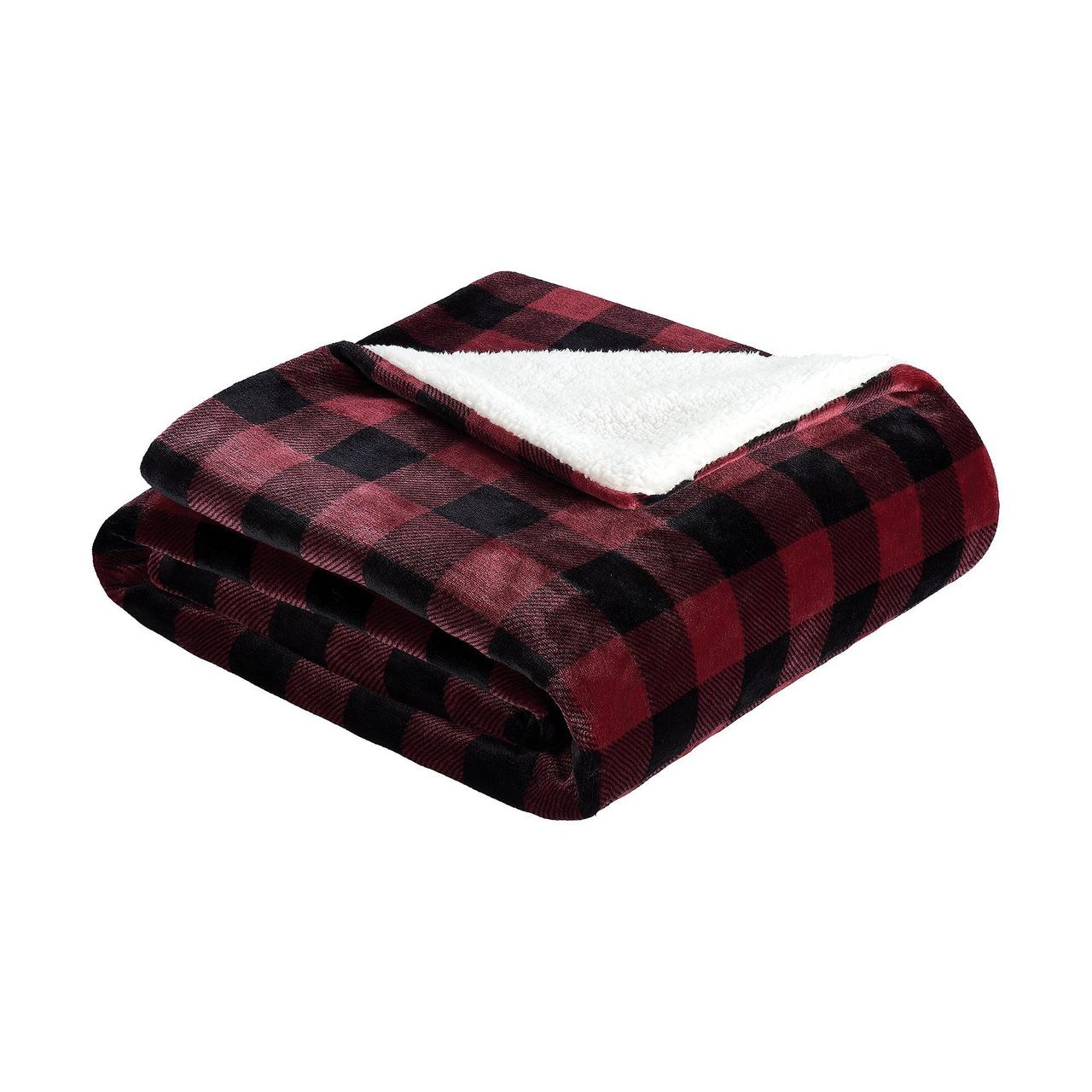 Reversible Sherpa Plush Throw 1