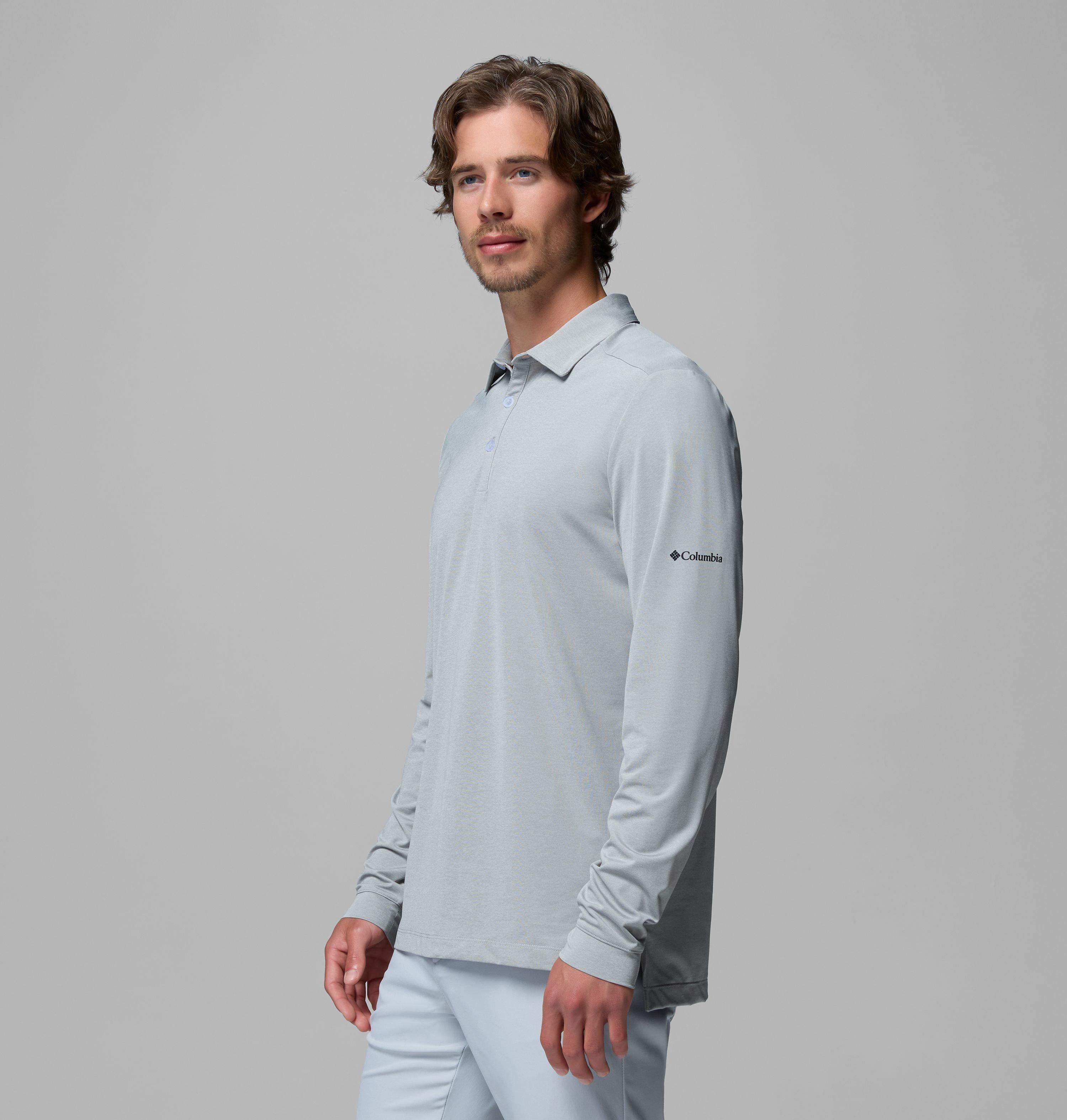 Men's Omni-Wick Pin High Long Sleeve Polo | 001 | XXL 4