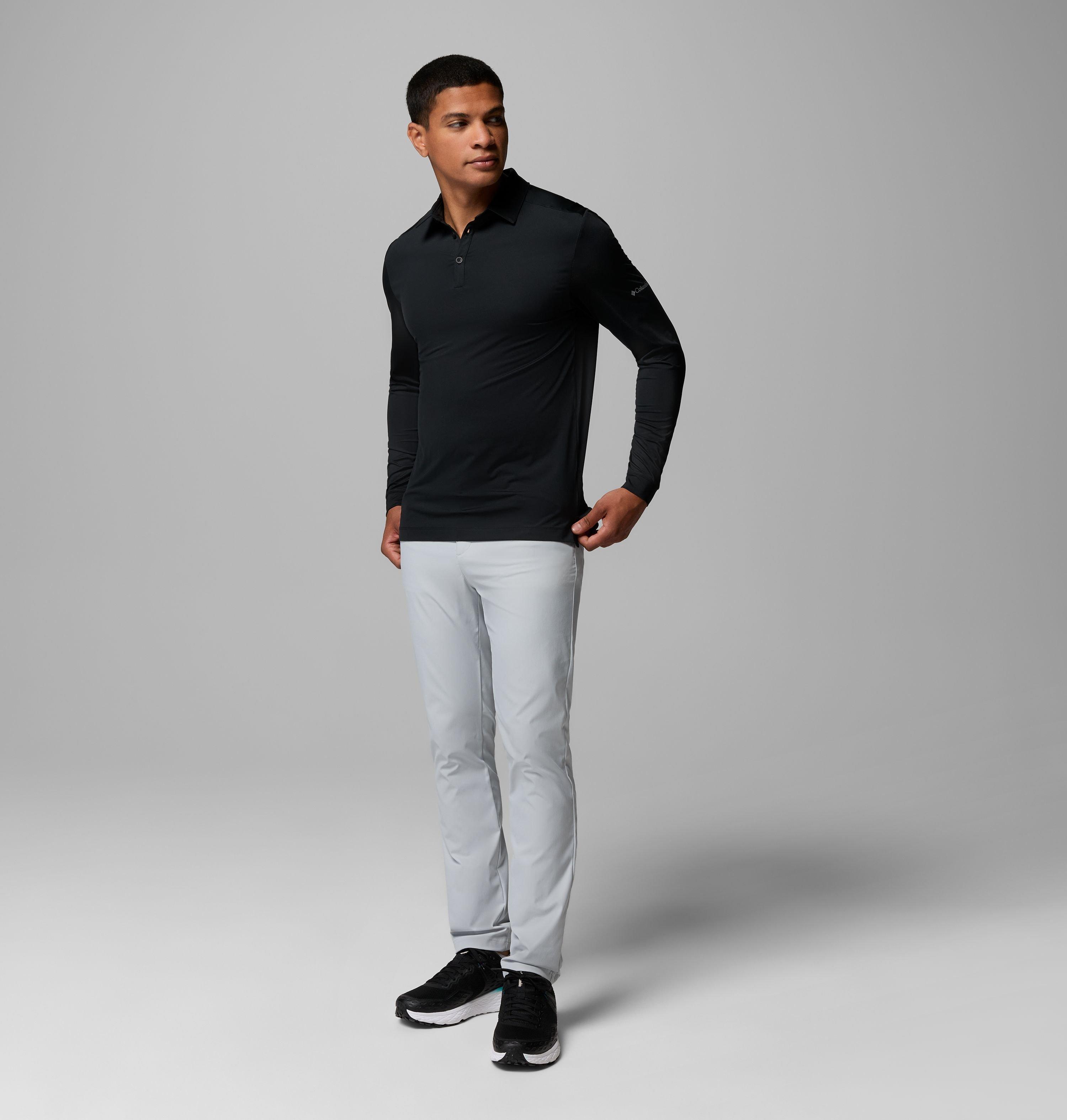 Men's Omni-Wick Pin High Long Sleeve Polo 2