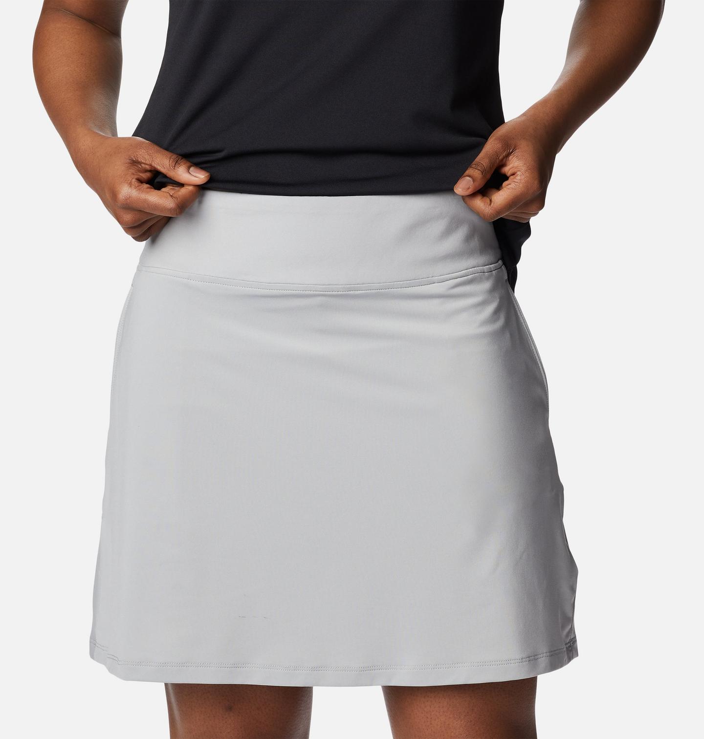 Женская юбка-шорты Columbia Qualifier Golf Skort, цвет: Холодный серый — фото 4
