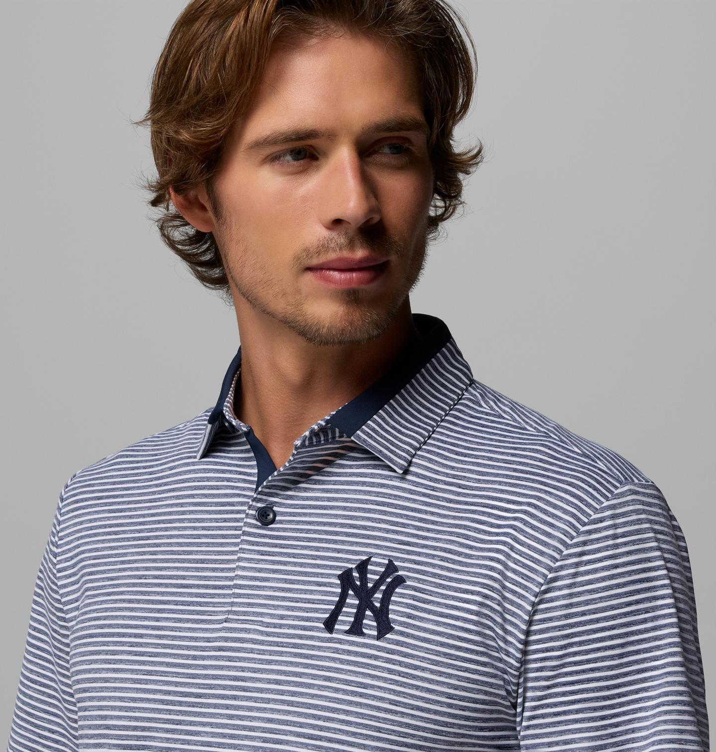 Мужское поло Columbia Golden Hills, New York Yankees, цвет: Тёмно-синий — фото 3