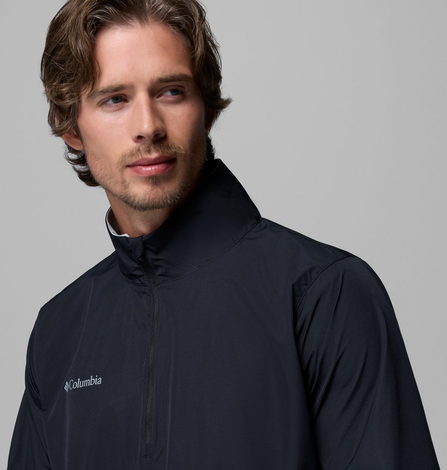 Мужская ветровка Columbia Big Shot Golf Pullover Windbreaker, цвет: Чёрный — фото 4