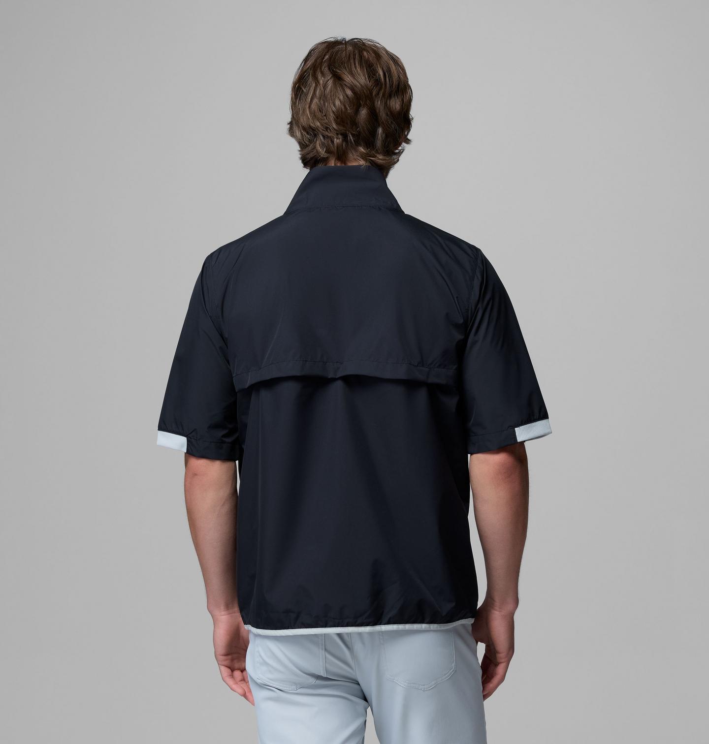 Мужская ветровка Columbia Big Shot Golf Pullover Windbreaker, цвет: Чёрный — фото 2