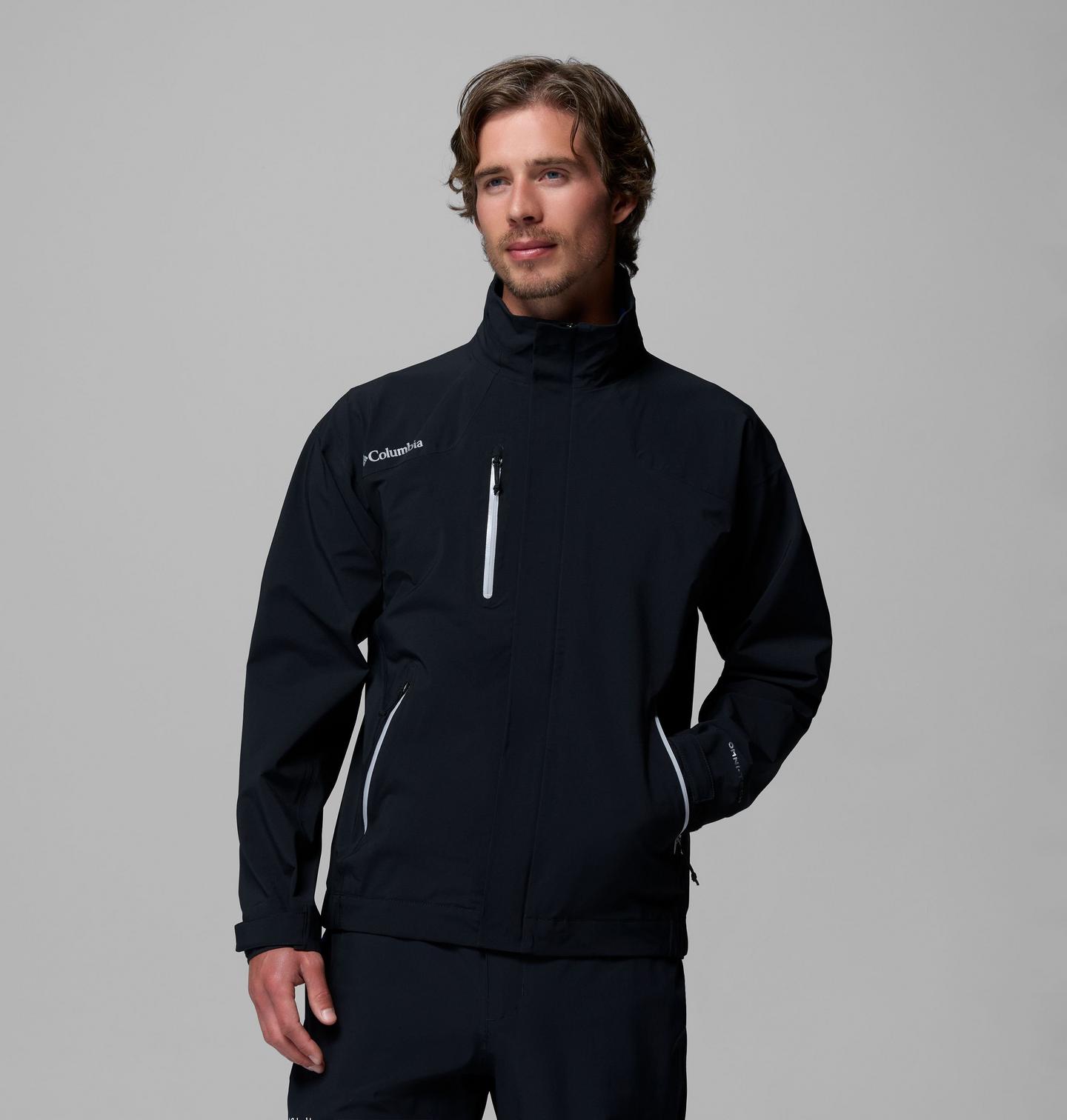 Мужская куртка Columbia Match Play 2.0 Golf Rain Jacket, цвет: Чёрный — фото 1