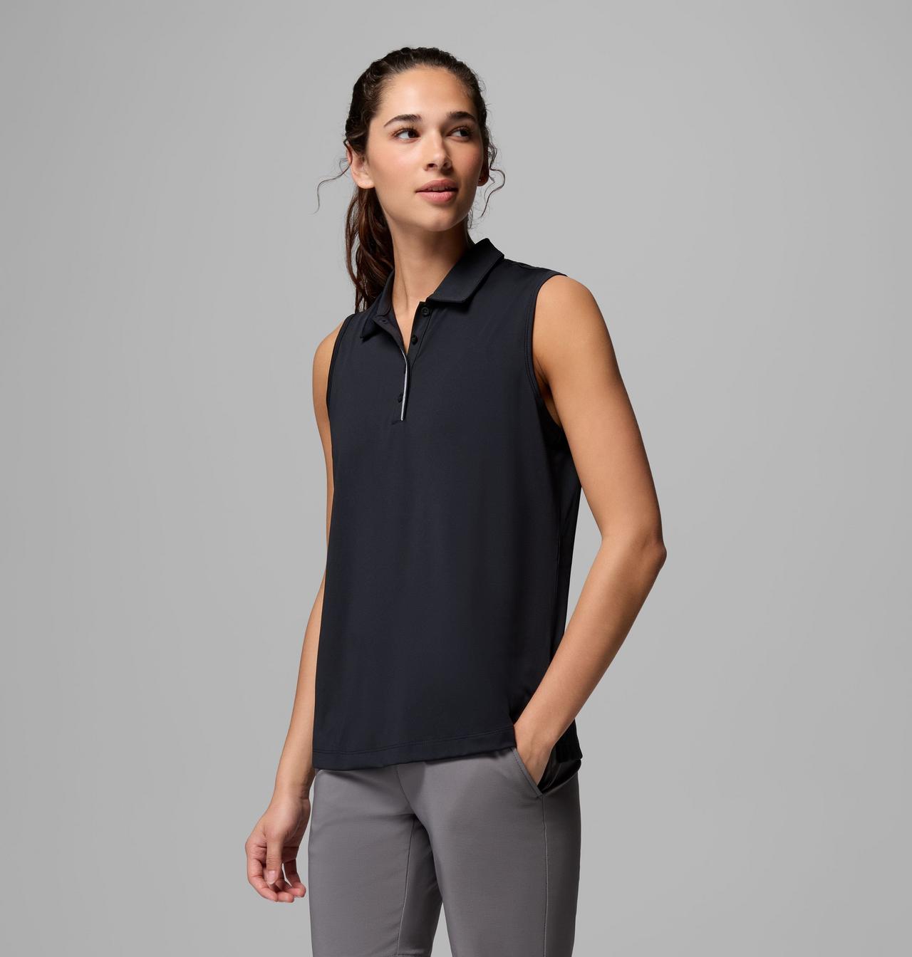 Women's Tend the Ball Sleeveless Golf Polo | 010 | S 3