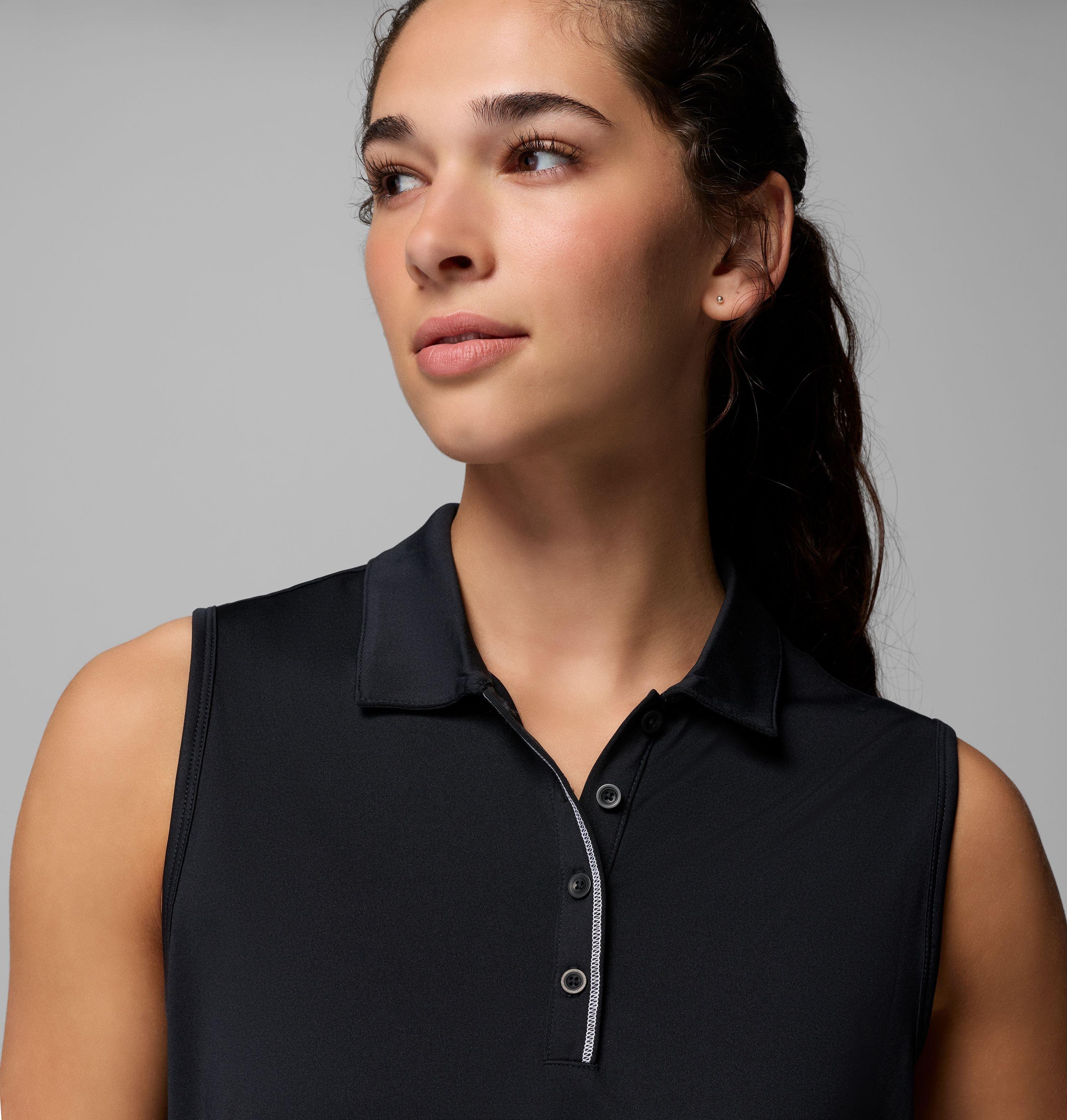 Women's Tend the Ball Sleeveless Golf Polo | 010 | S 4