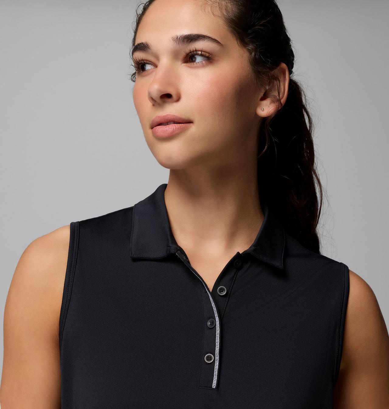 Women's Tend the Ball Sleeveless Golf Polo | 010 | S 4