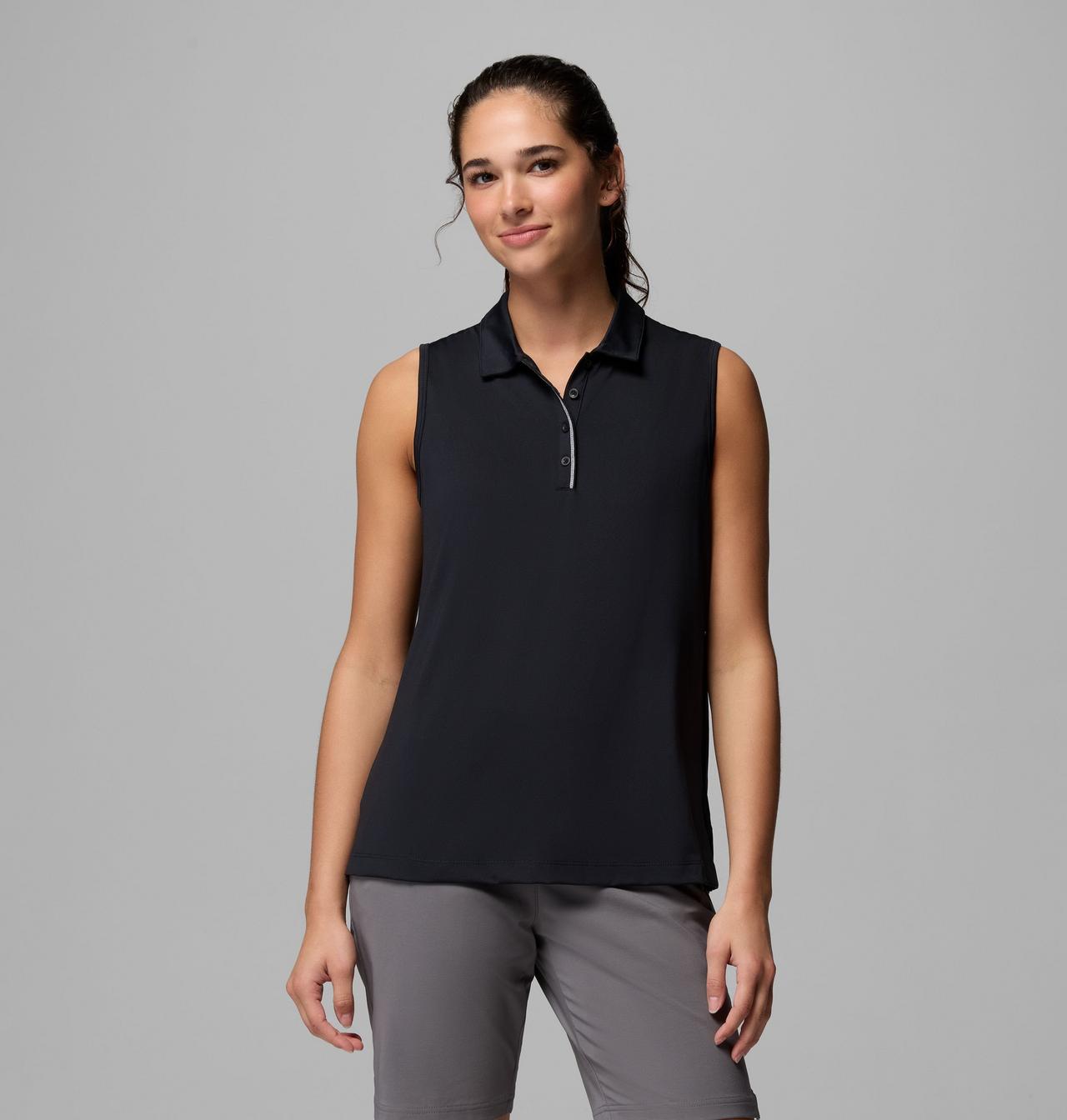 Women's Tend the Ball Sleeveless Golf Polo | 010 | S 1