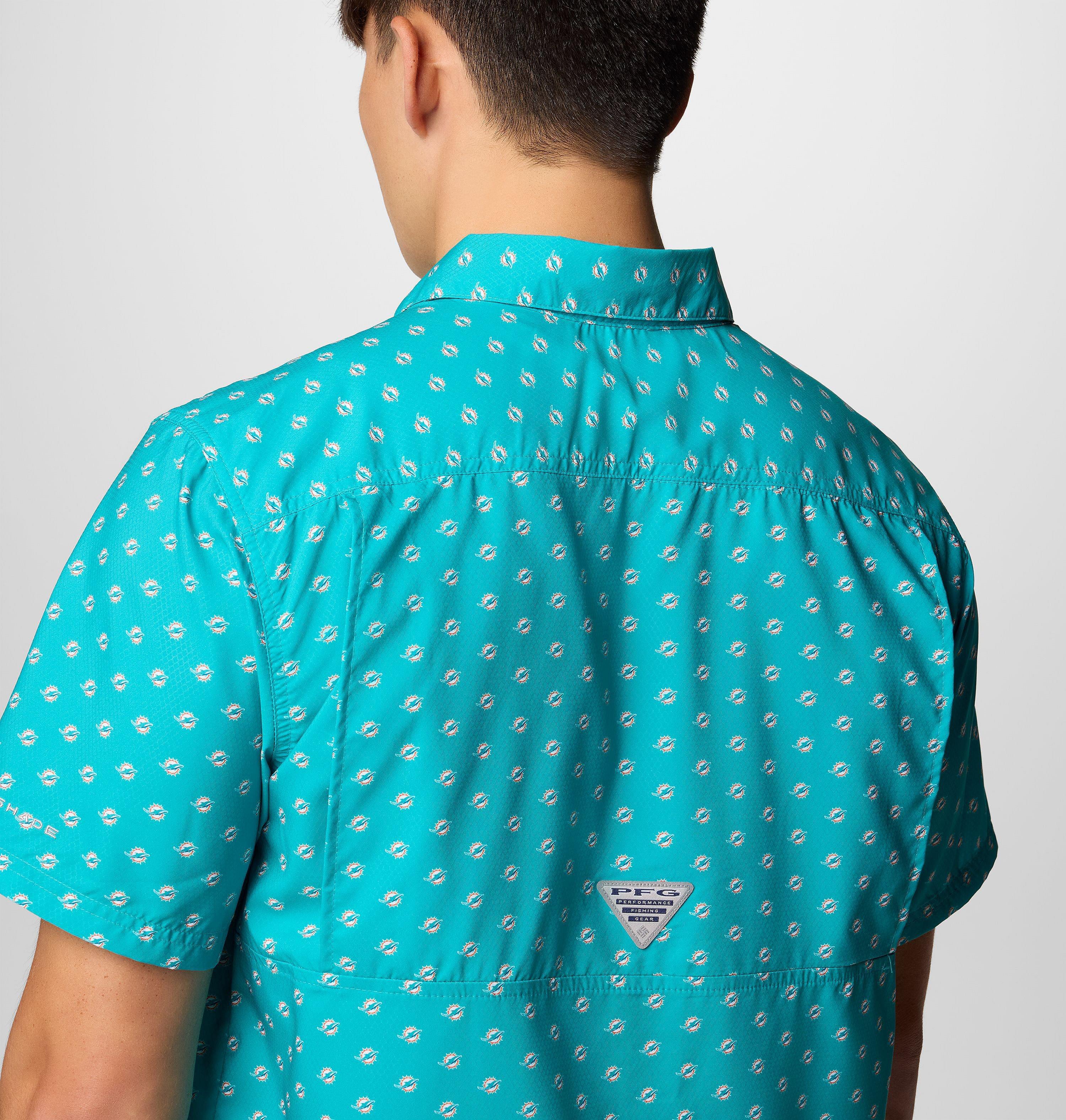 Men's PFG Super Slack Tide Short Sleeve Shirt - Miami Dolphins 5