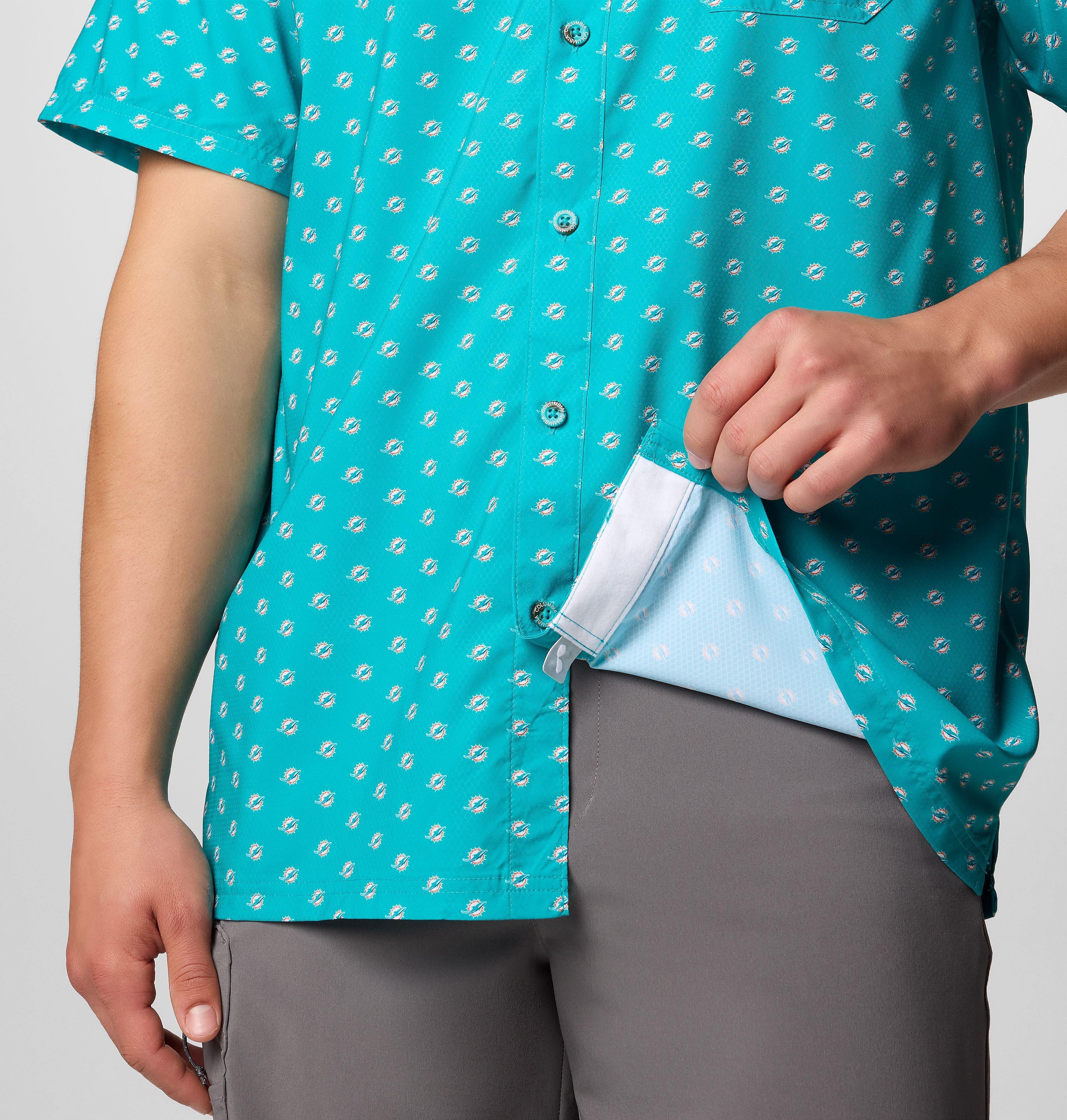 Men's PFG Super Slack Tide Short Sleeve Shirt - Miami Dolphins 6