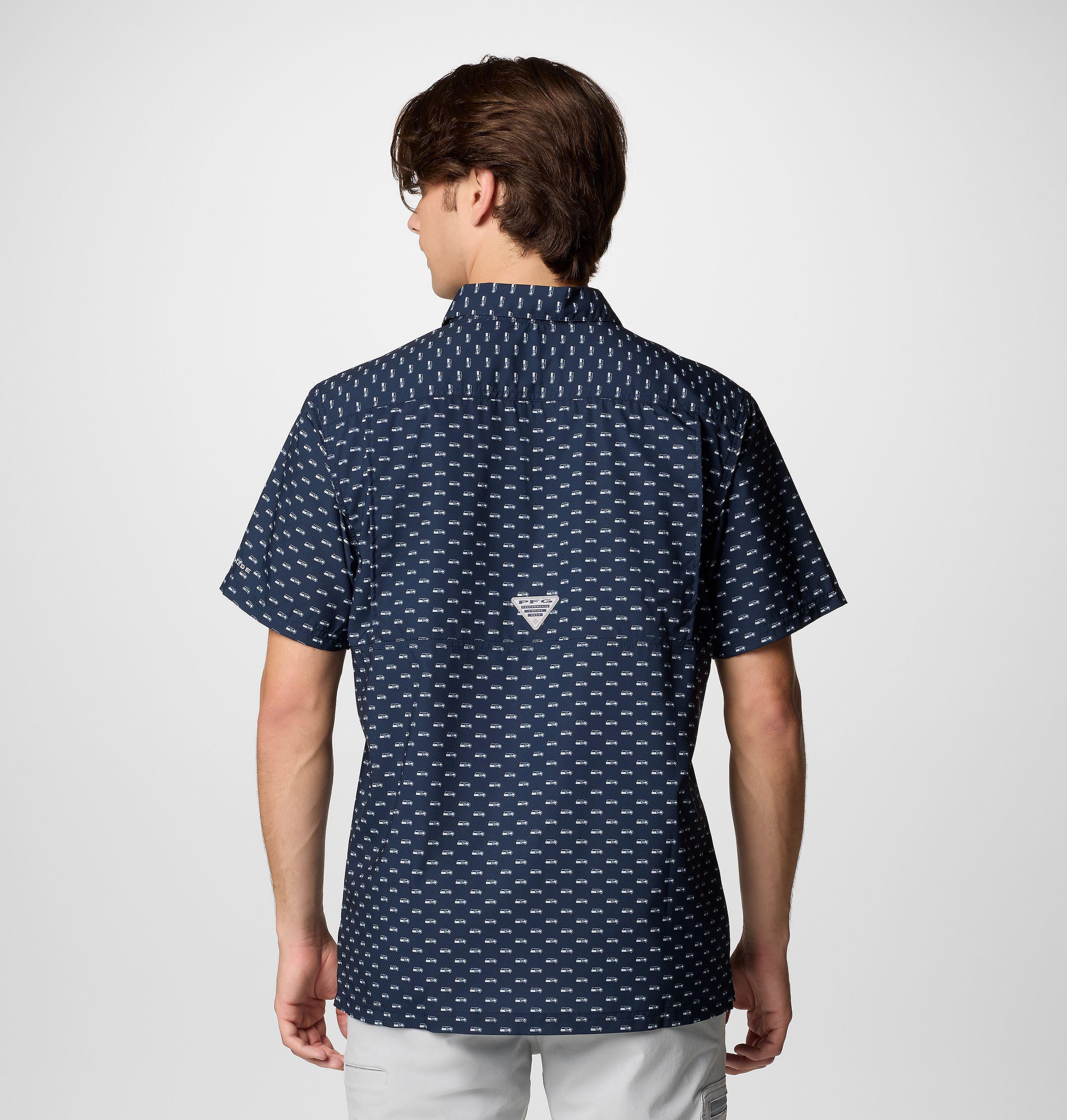 Men's PFG Super Slack Tide Short Sleeve Shirt - Seattle Seahawks 3