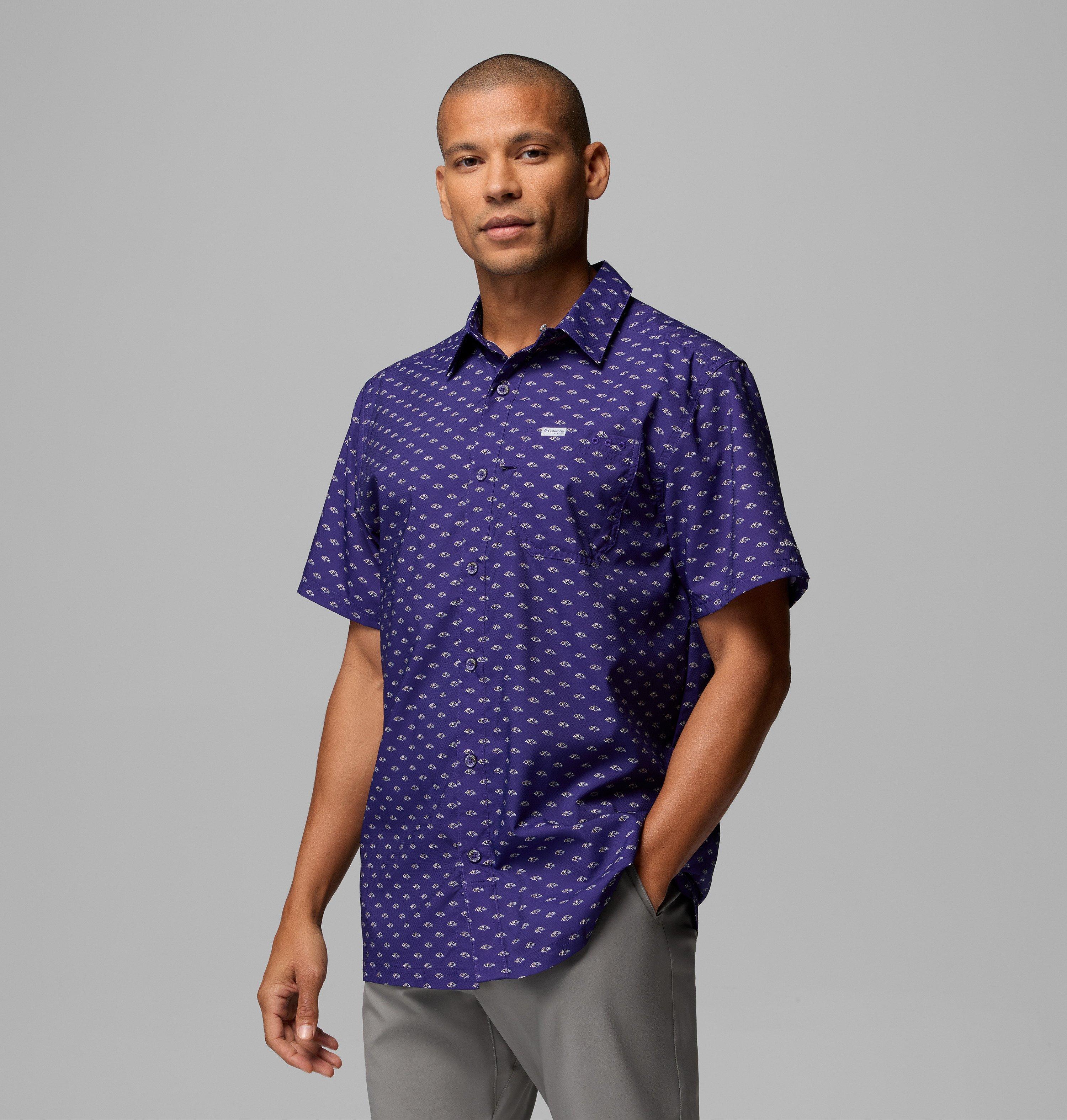 Men's PFG Super Slack Tide Short Sleeve Shirt - Baltimore Ravens 4