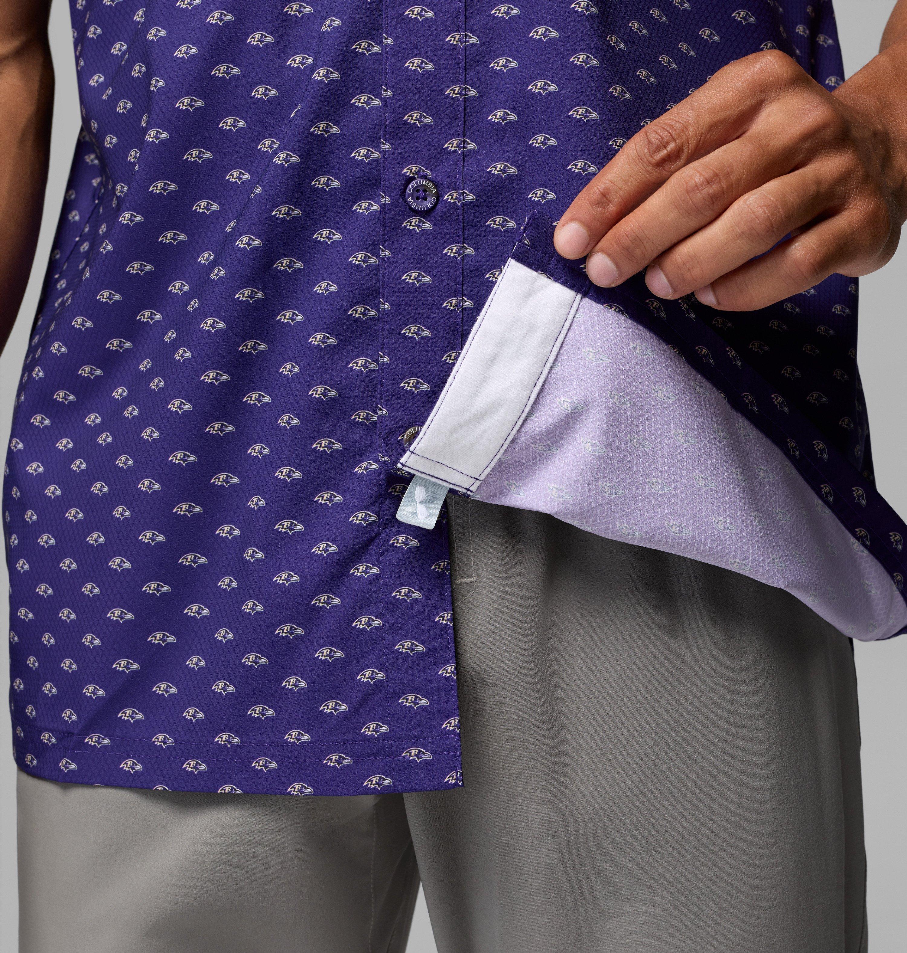Men's PFG Super Slack Tide Short Sleeve Shirt - Baltimore Ravens 7