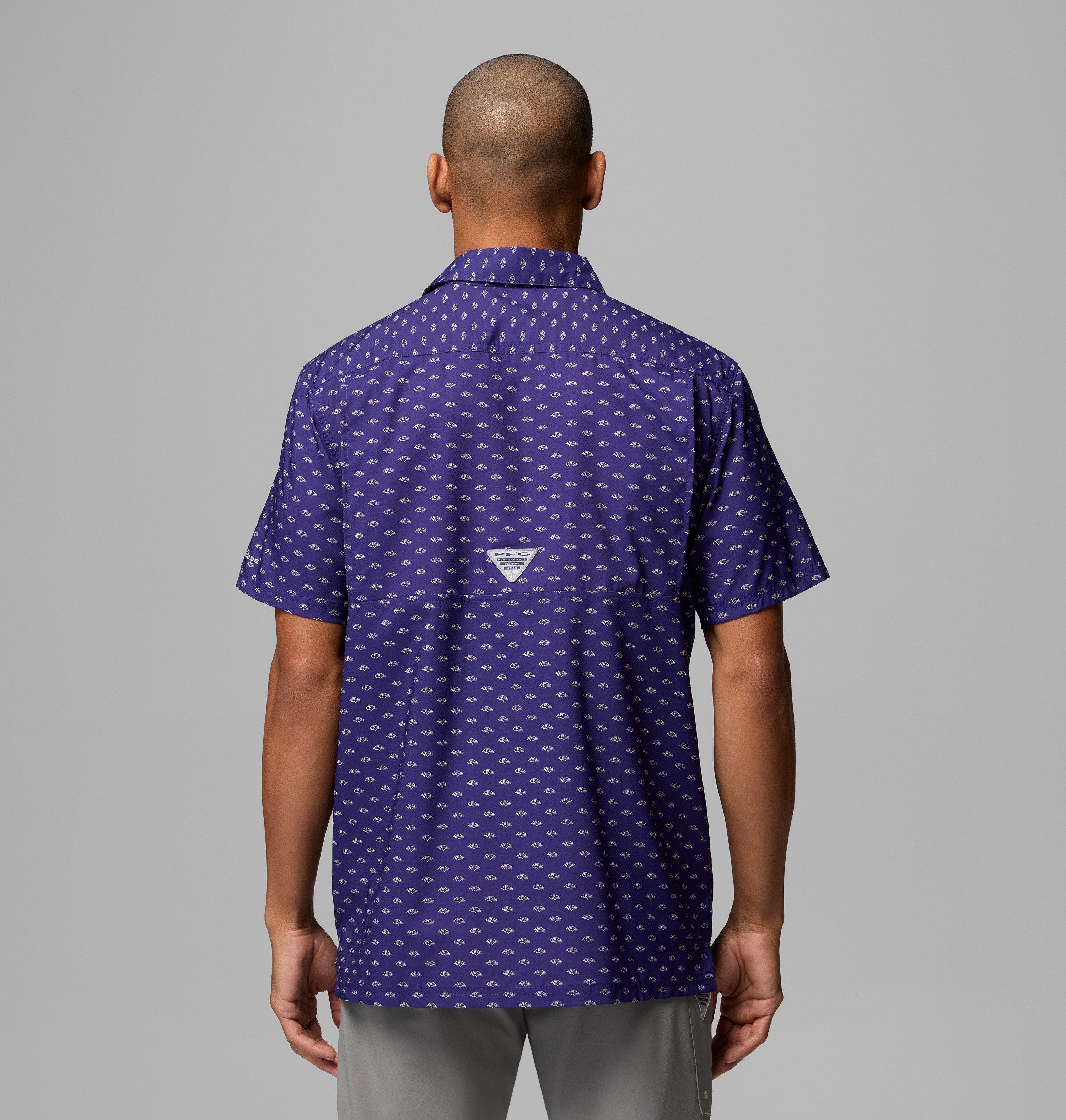 Men's PFG Super Slack Tide Short Sleeve Shirt - Baltimore Ravens 3