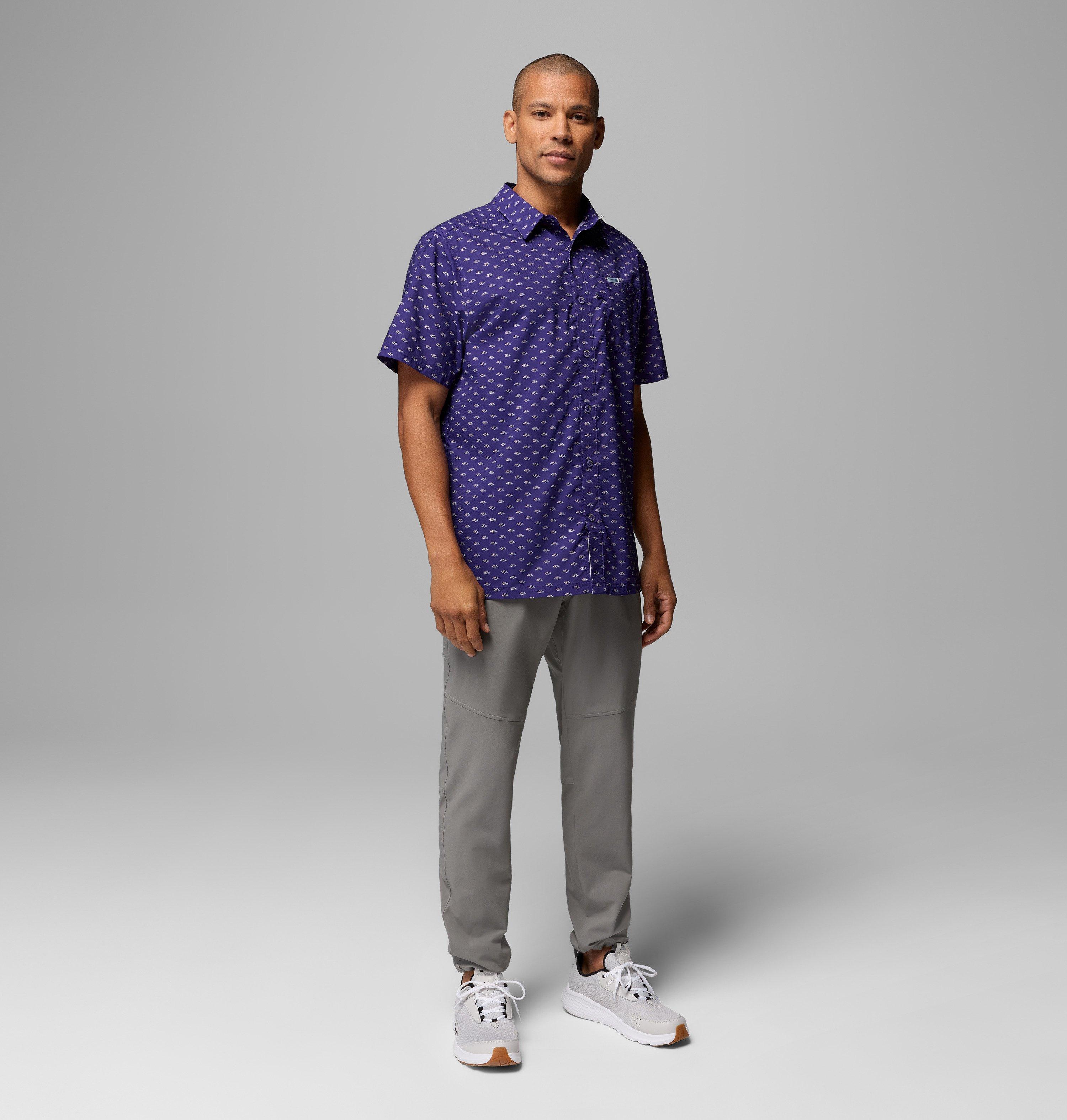 Men's PFG Super Slack Tide Short Sleeve Shirt - Baltimore Ravens 2