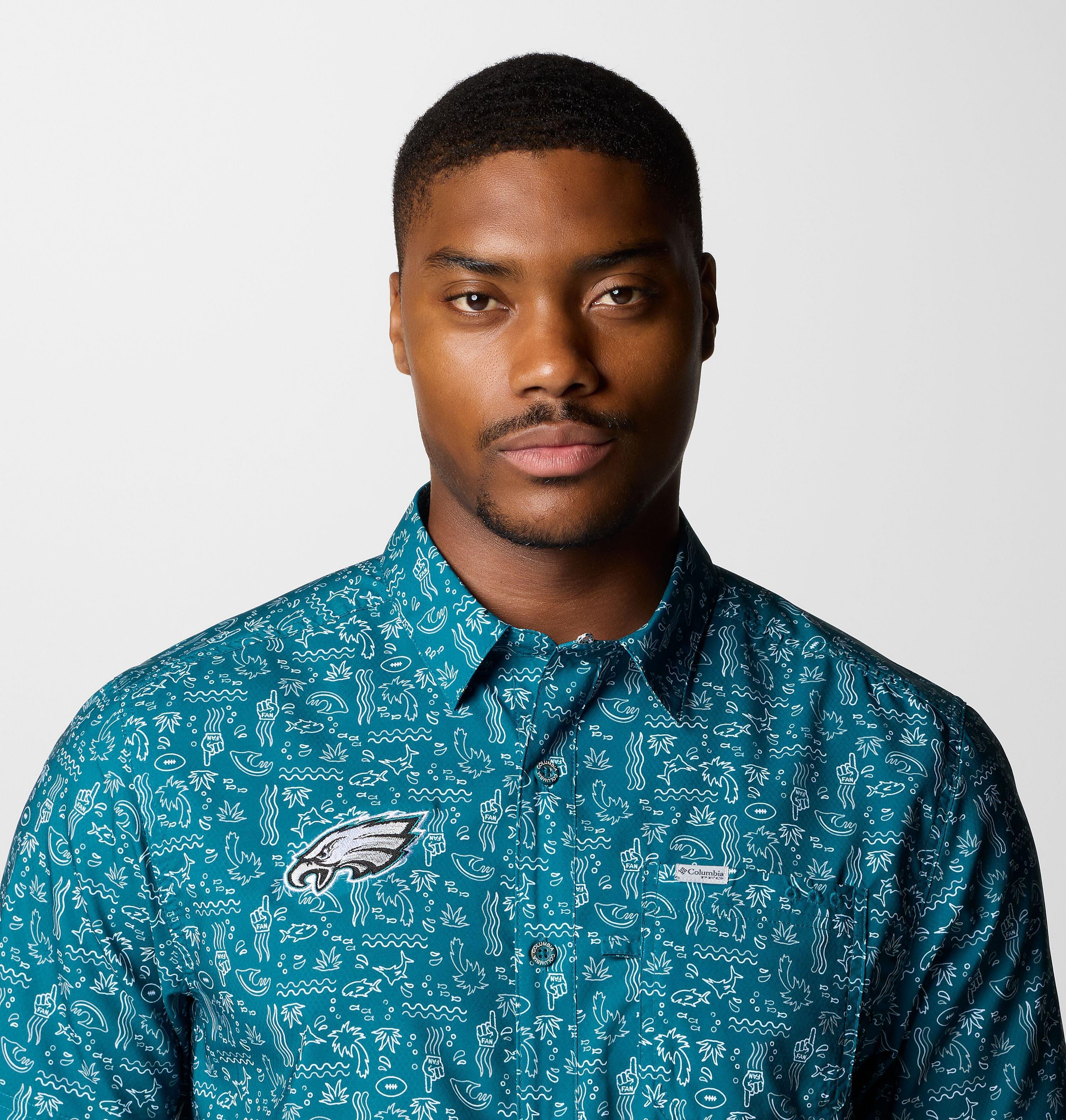 Men's PFG Super Slack Tide Short Sleeve Shirt - Philadelphia Eagles 5