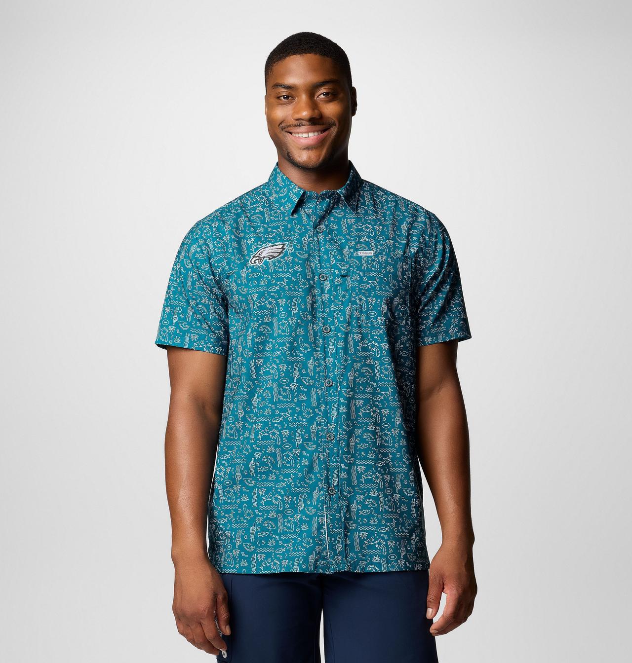 Men's PFG Super Slack Tide™ Short Sleeve Shirt - Philadelphia Eagles 1