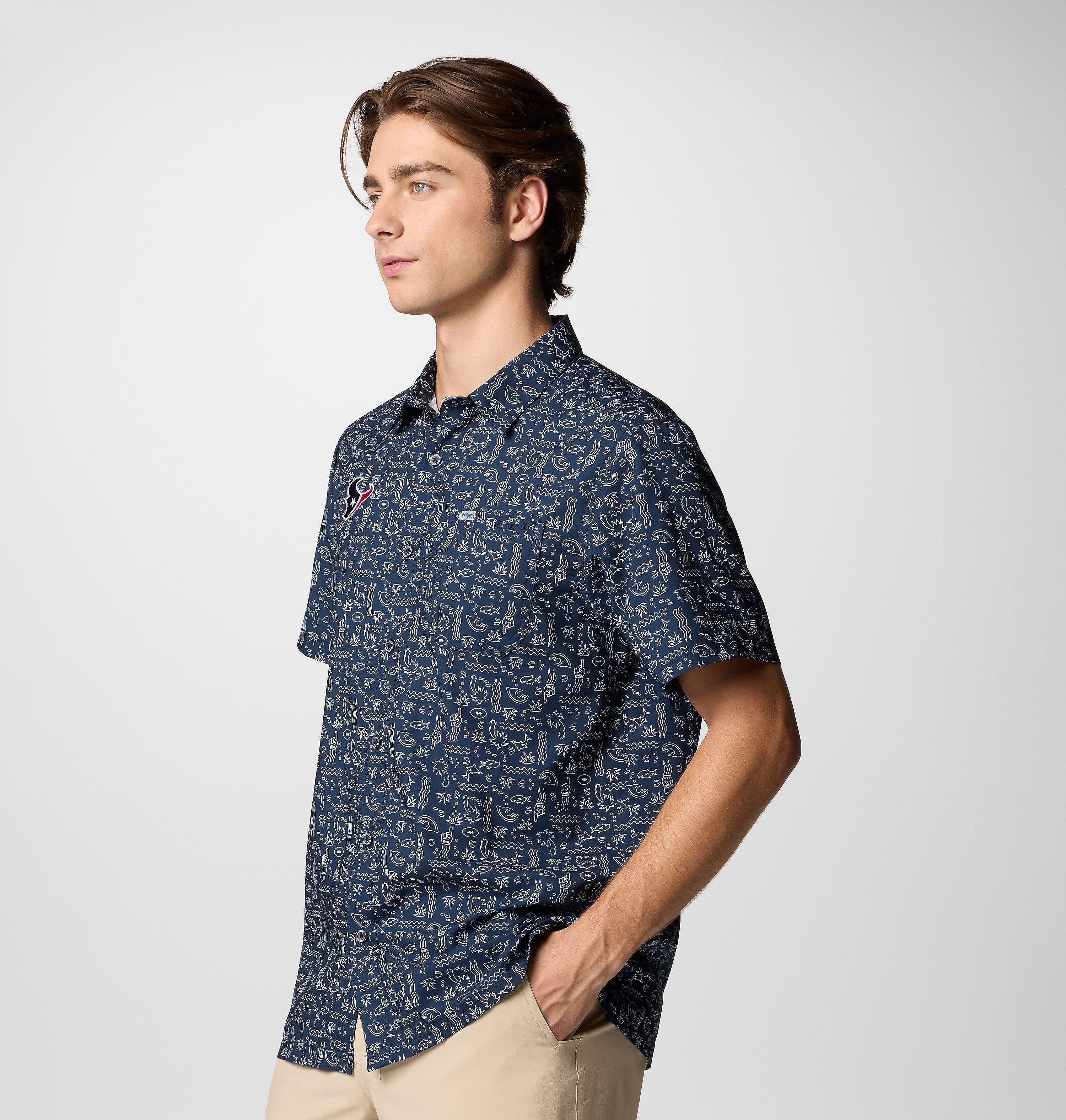 Men's PFG Super Slack Tide Short Sleeve Shirt - Houston Texans 4