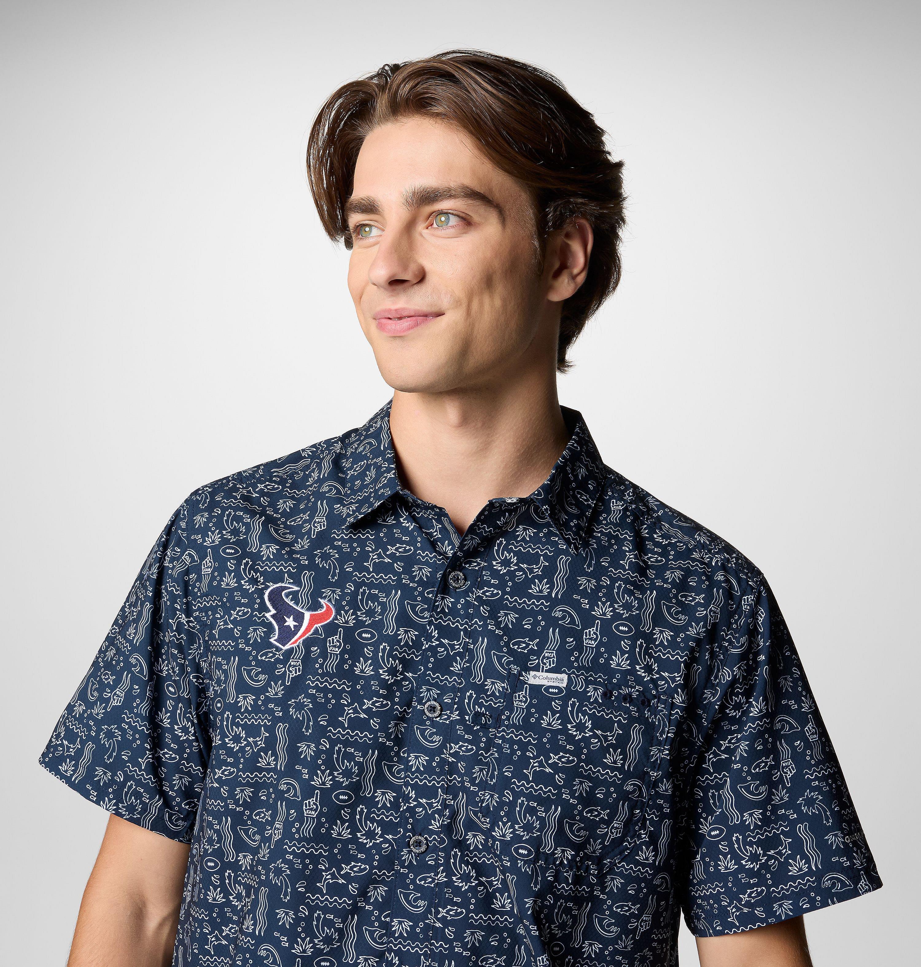 Men's PFG Super Slack Tide Short Sleeve Shirt - Houston Texans 5