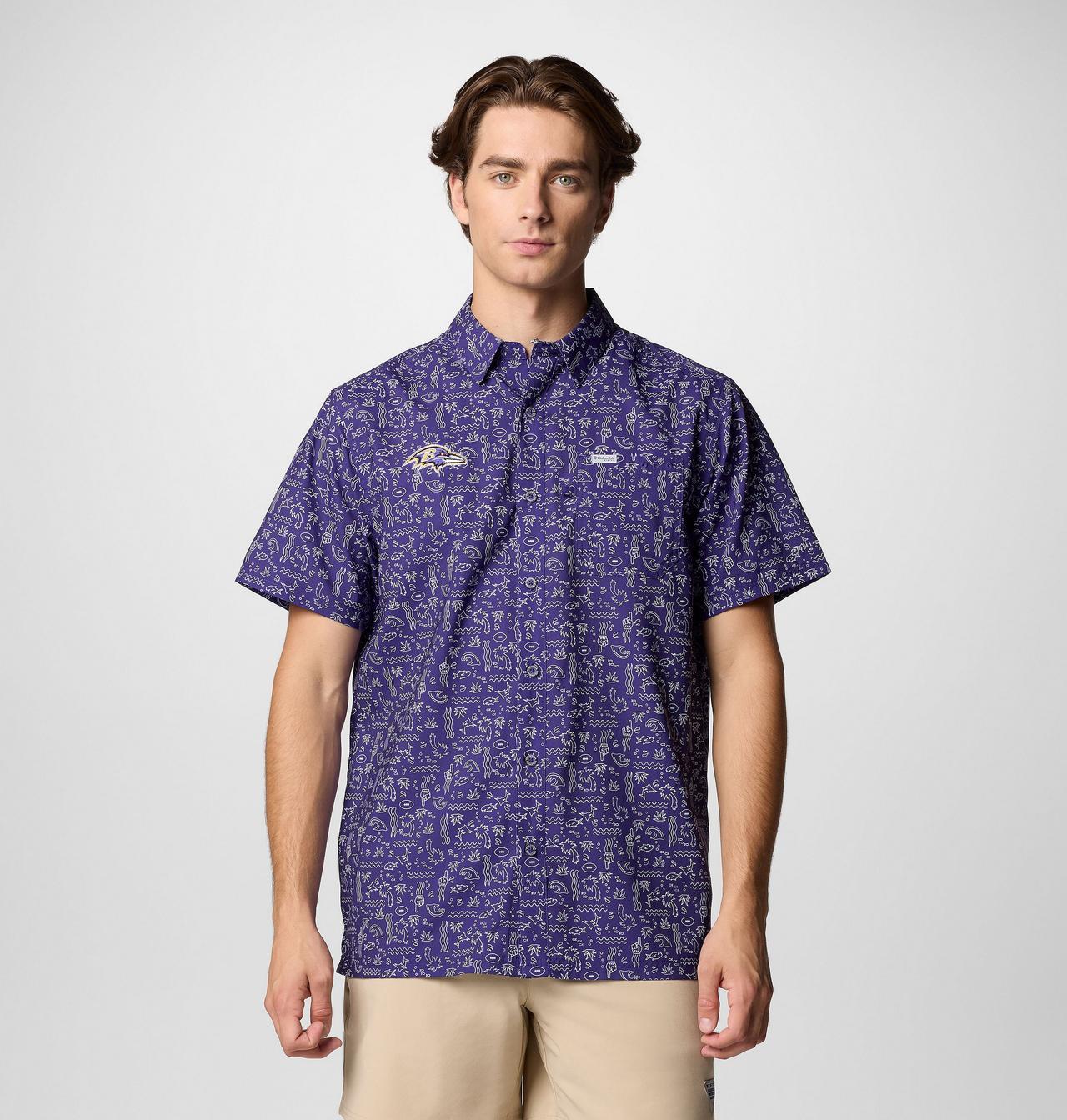 Men's PFG Super Slack Tide™ Short Sleeve Shirt - Baltimore Ravens 1