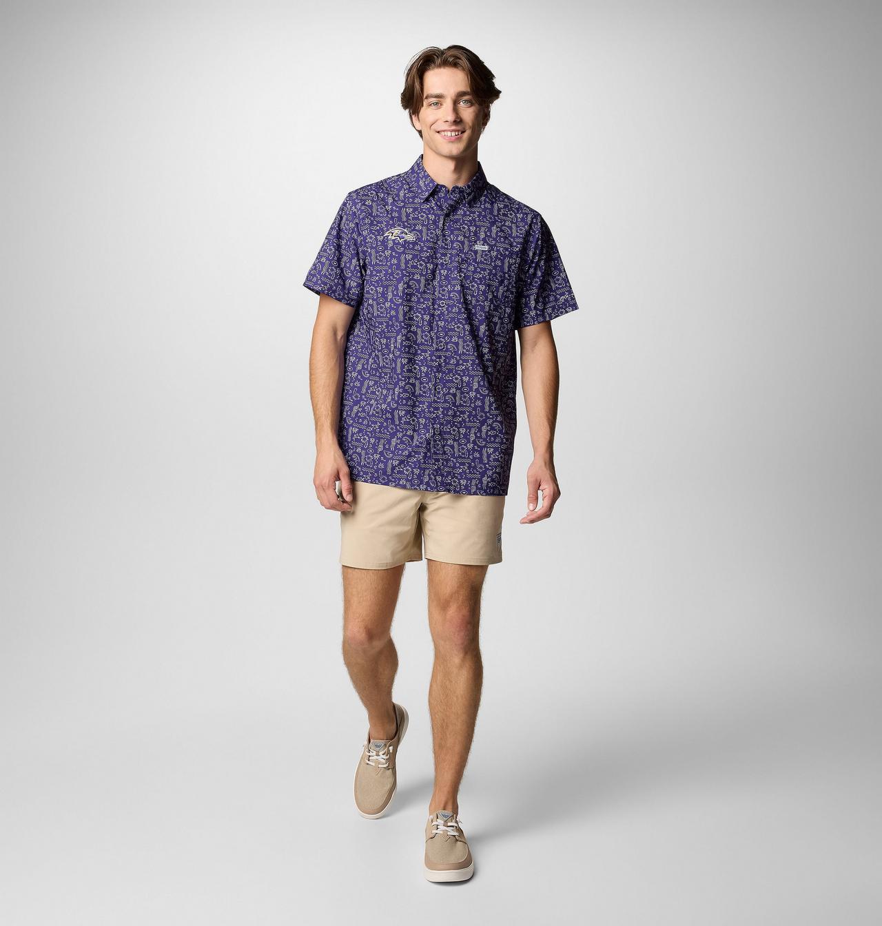 Men's PFG Super Slack Tide™ Short Sleeve Shirt - Baltimore Ravens 2